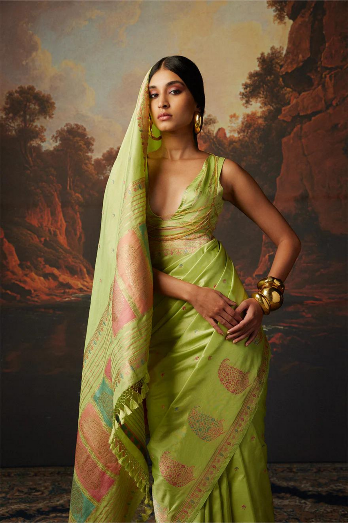 Handwoven Green Silk Saree