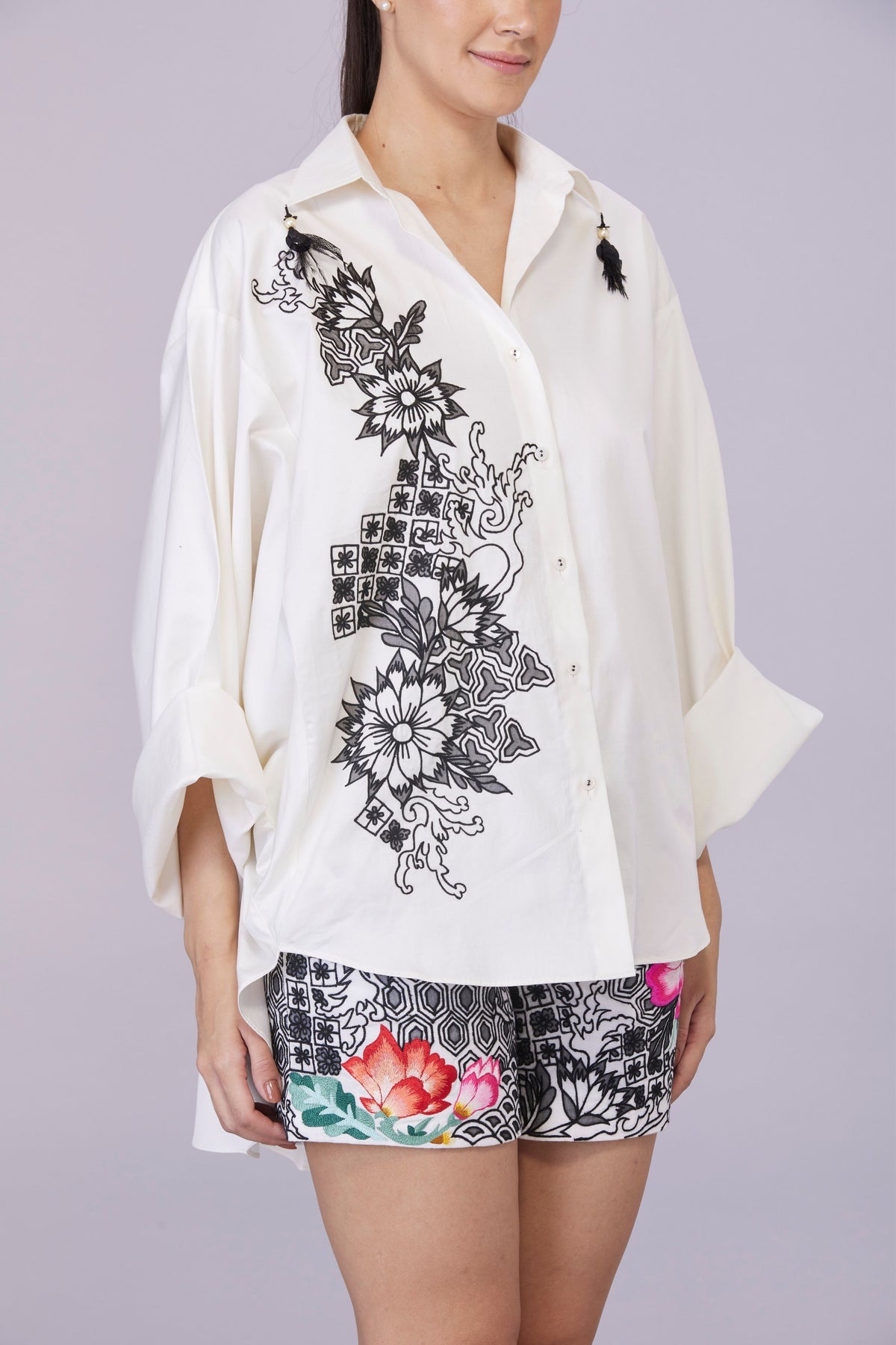 Light Creme Batwing Shirt