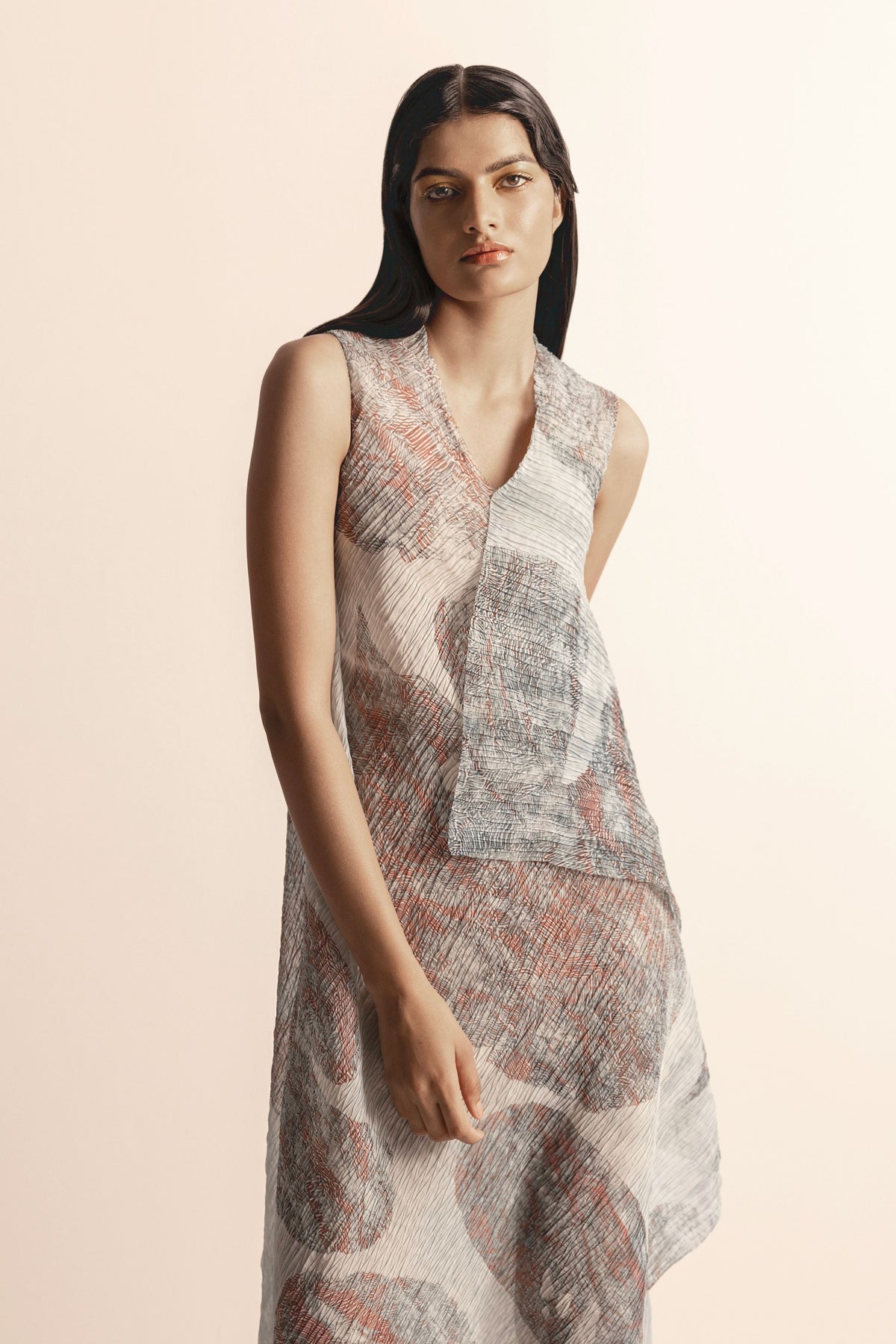 Nadru Graphic Heat Textured Dress