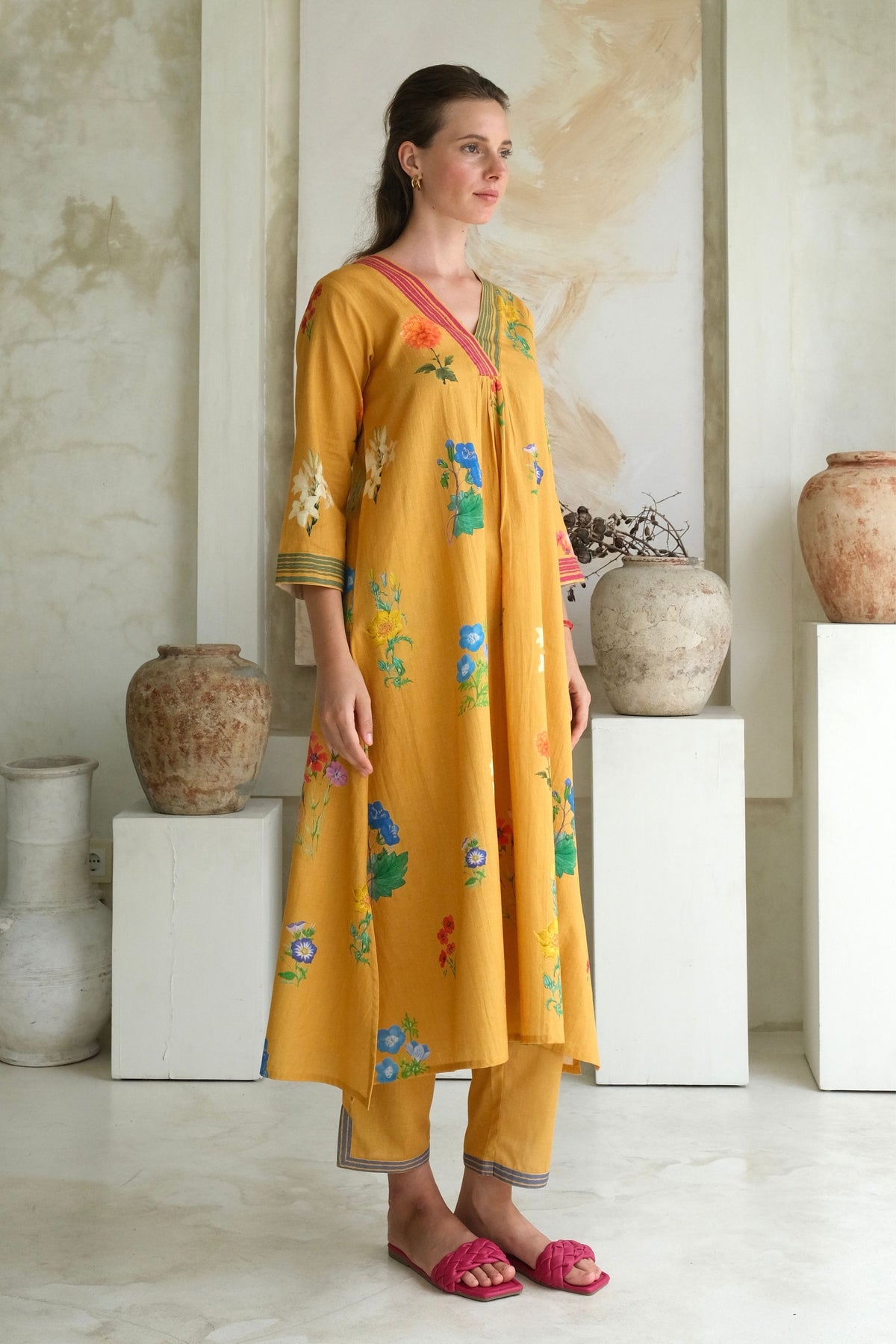 Marigold Mango Kurta Set