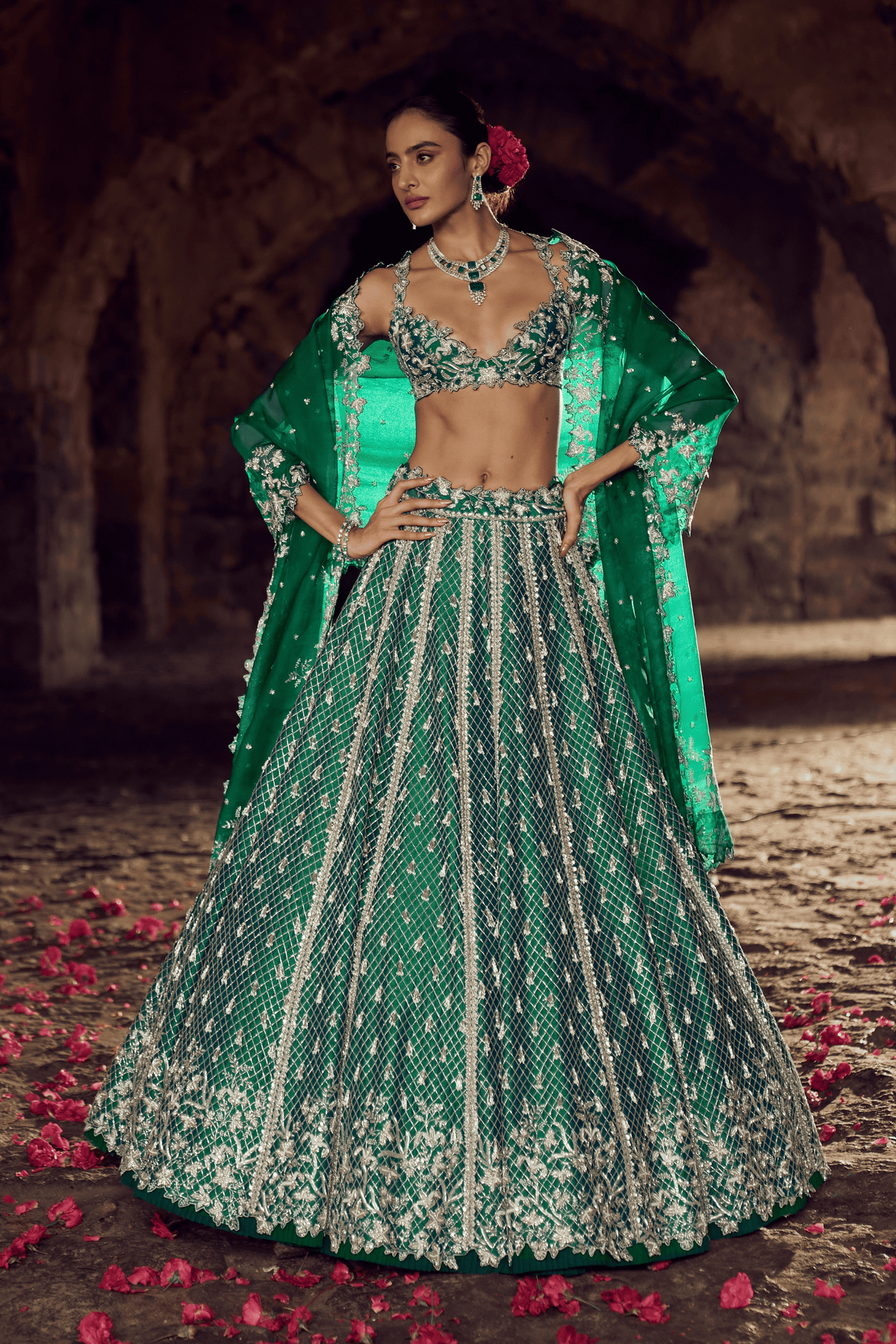 Emerlad Green Hustle Lehenga Set