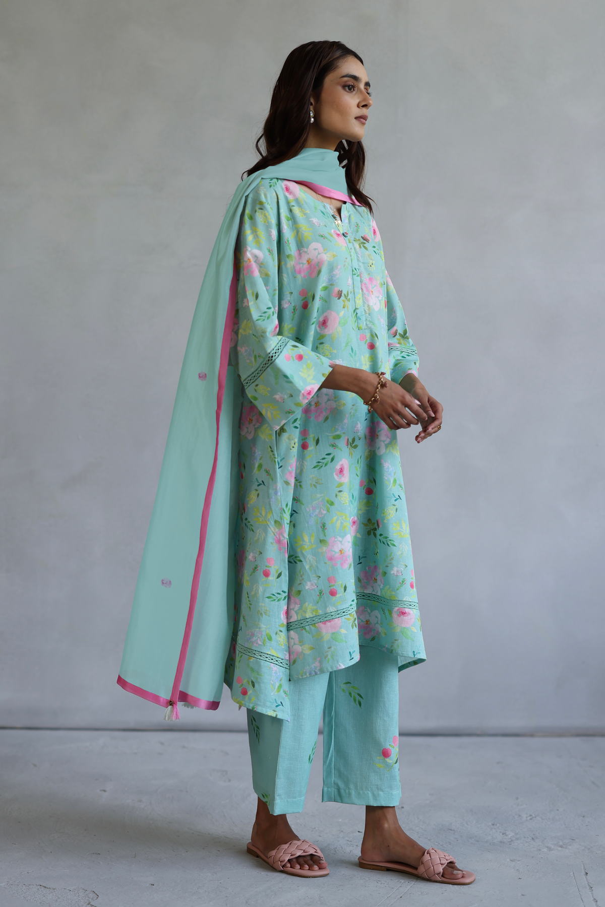 Aqua Hyacinth Tunic Set