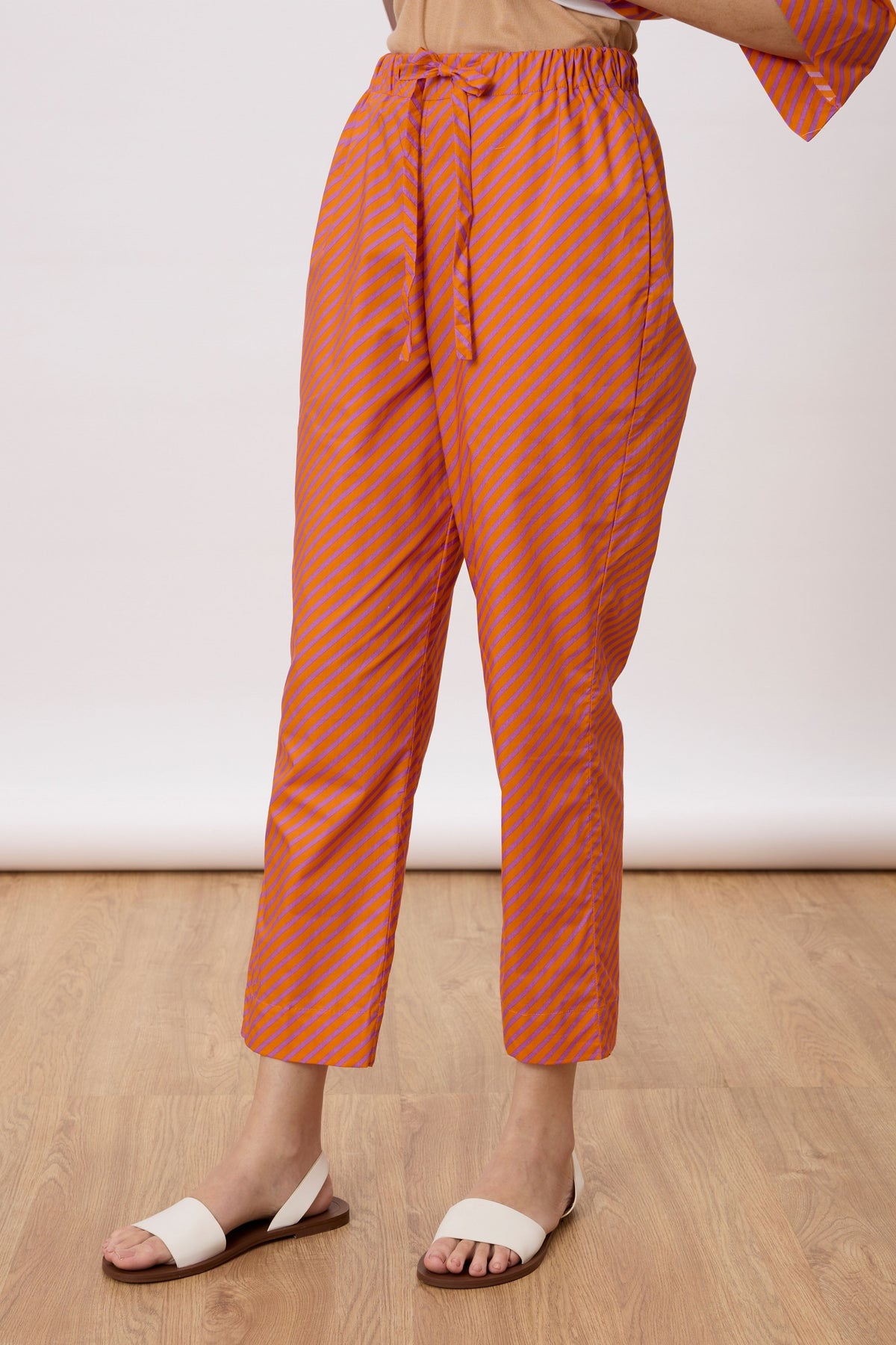 Chase Orange Diagonal Stripe Pant