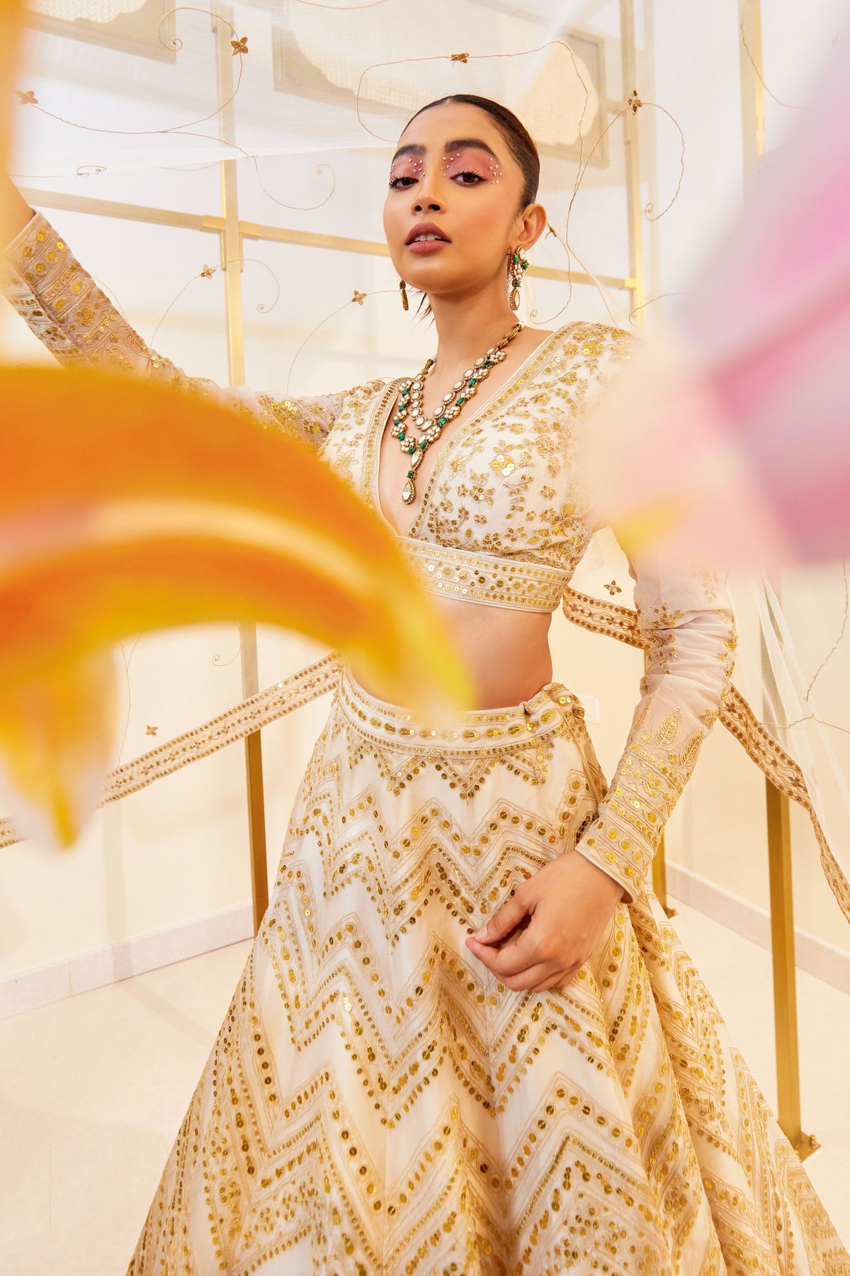 Paan Zig Zag Lehenga Set