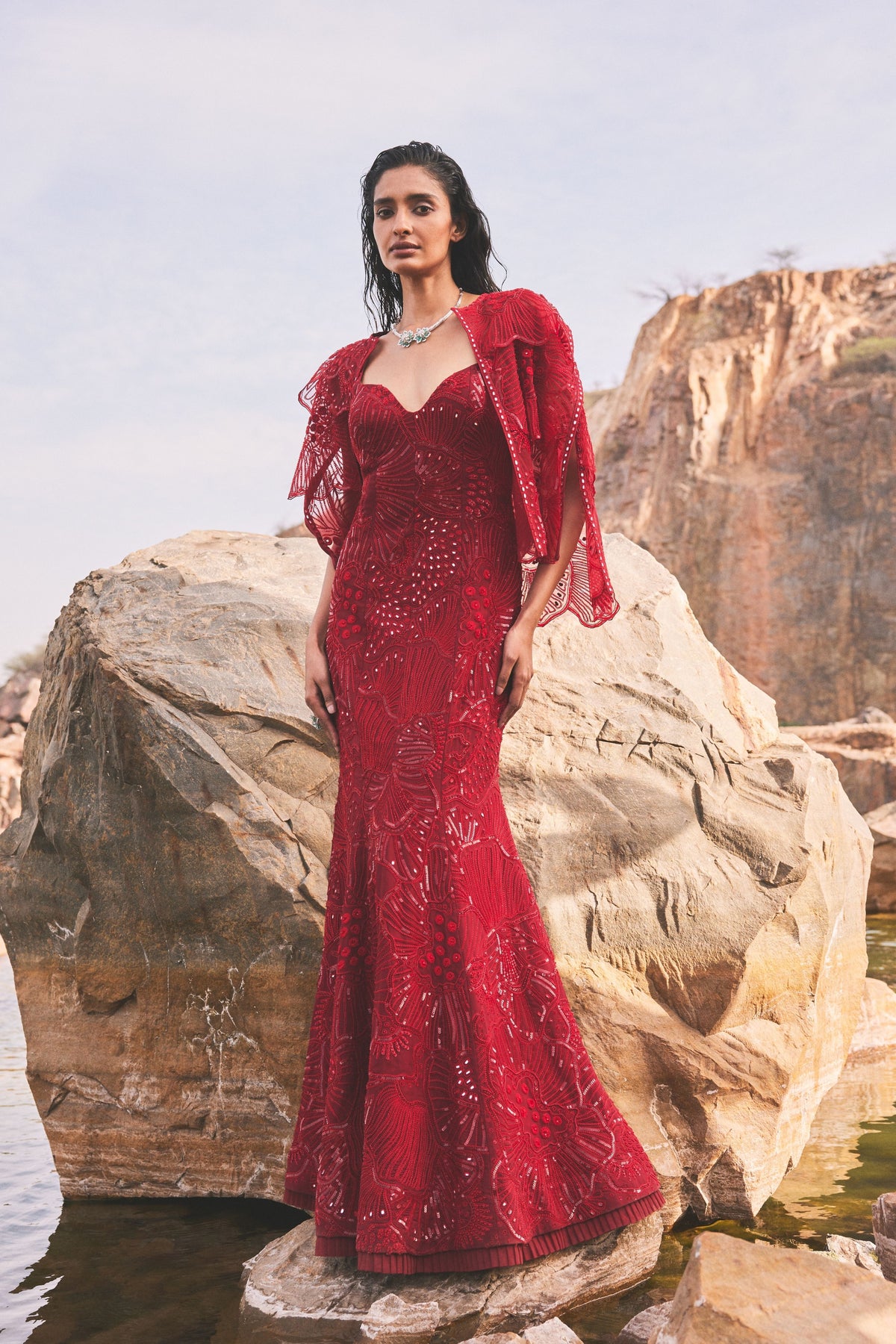 Celina Red Gown