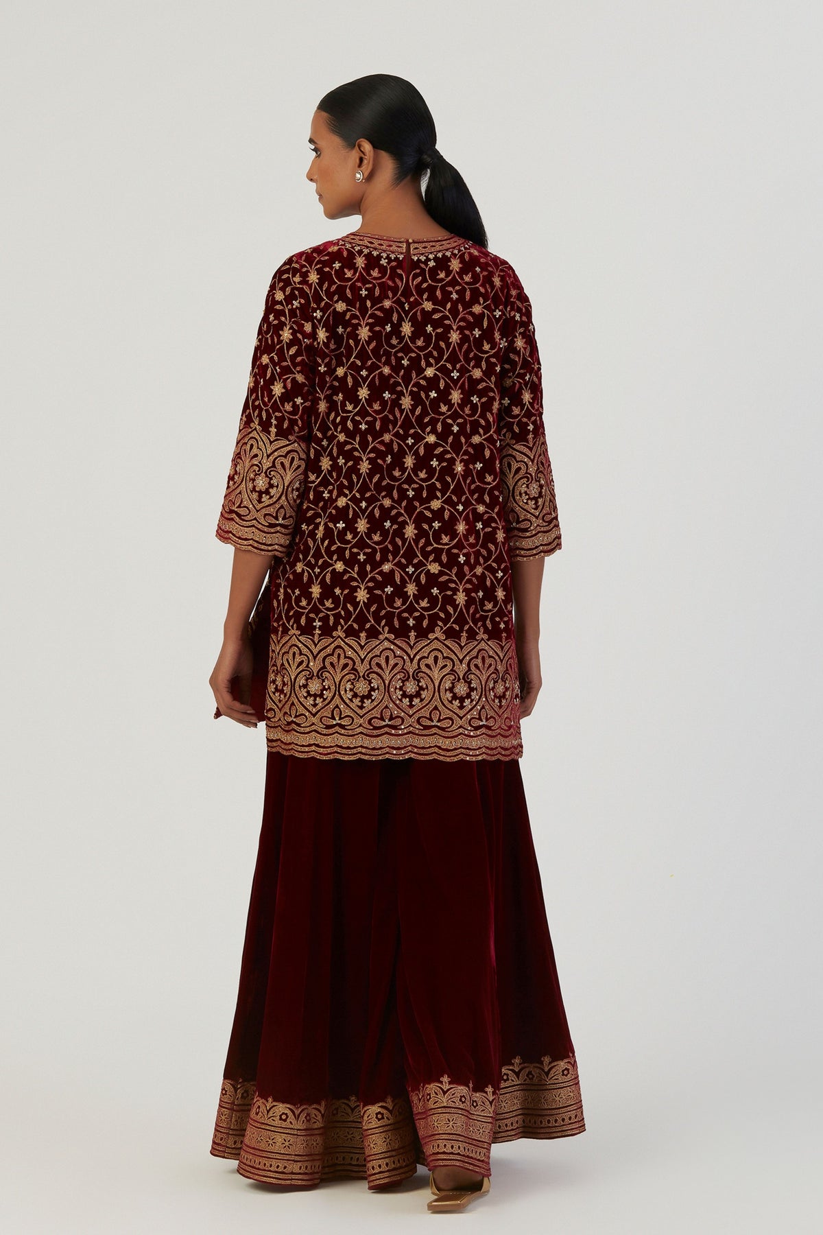 Akira Velvet Kurta and Sharara