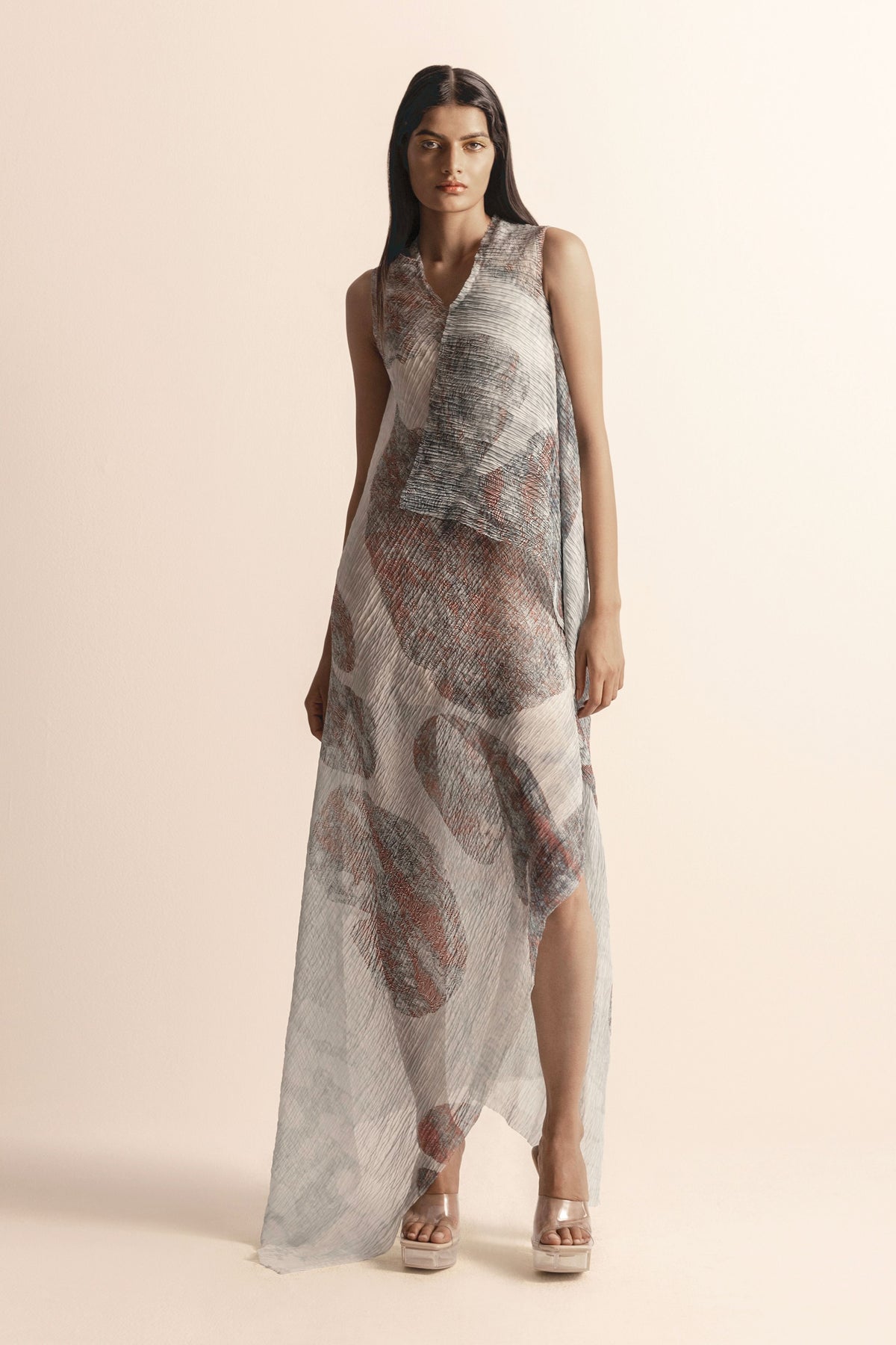 Nadru Graphic Heat Textured Dress