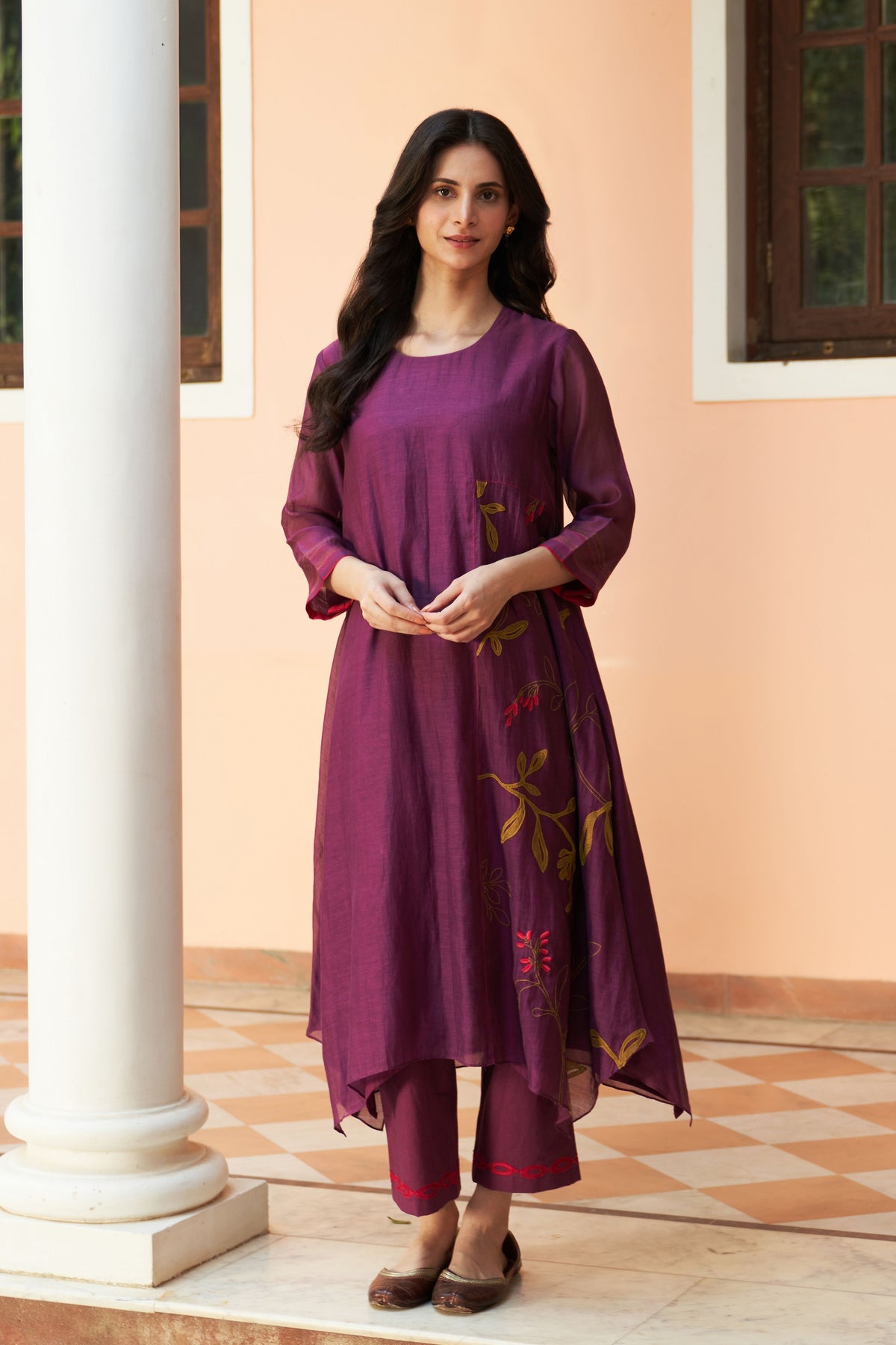 Amethyst Applique Tunic Set