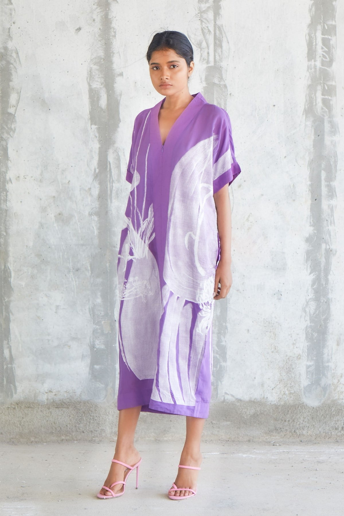 Botanic Purple Shift Dress