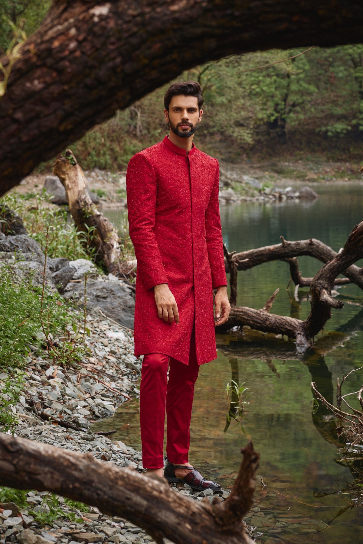 Scarlet Sherwani Set