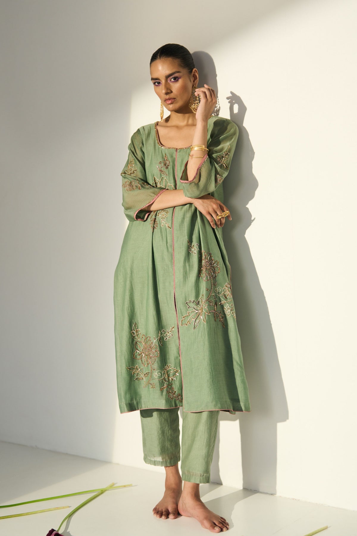 Green Balori Kurta