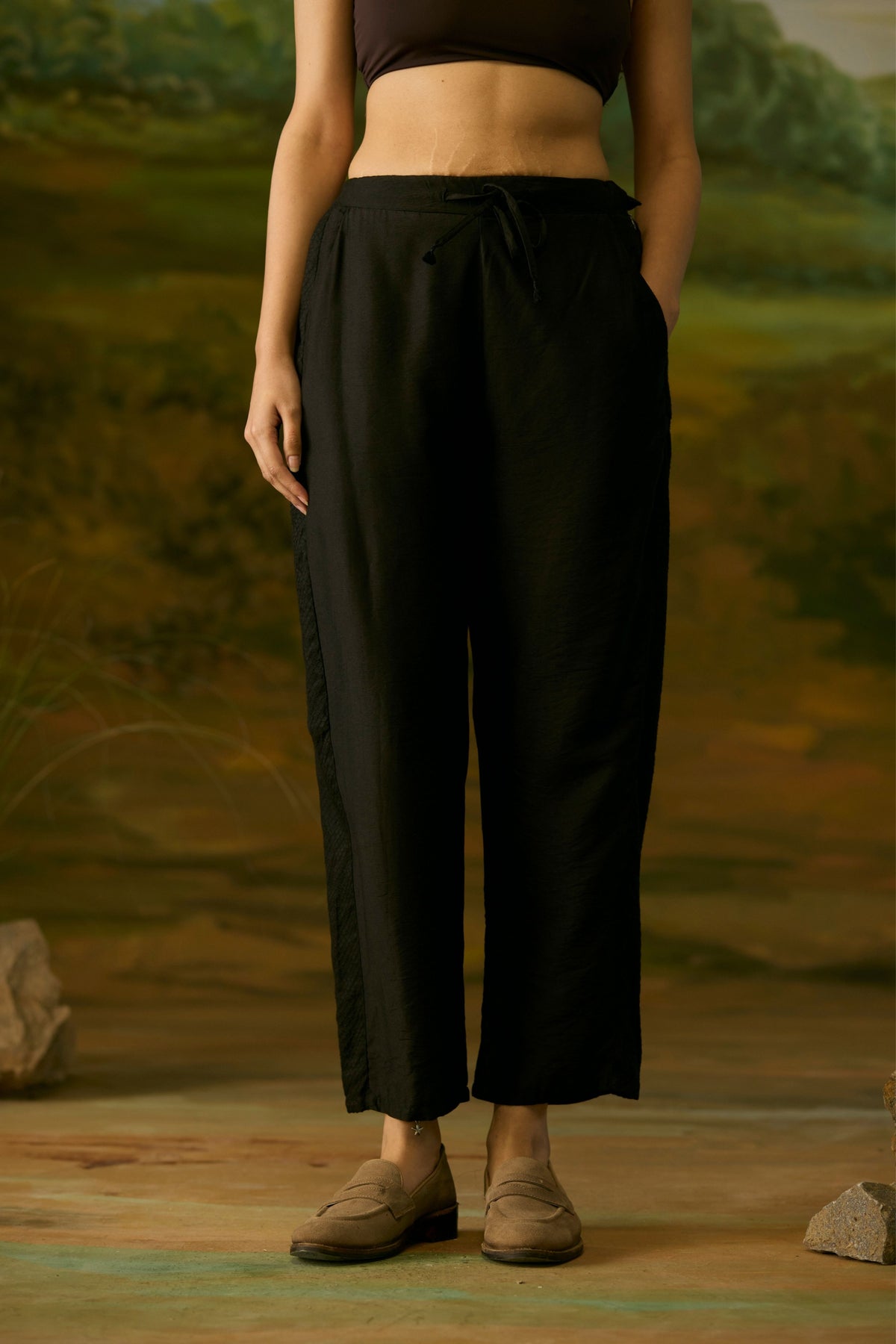 Onyx Straight Black Pants