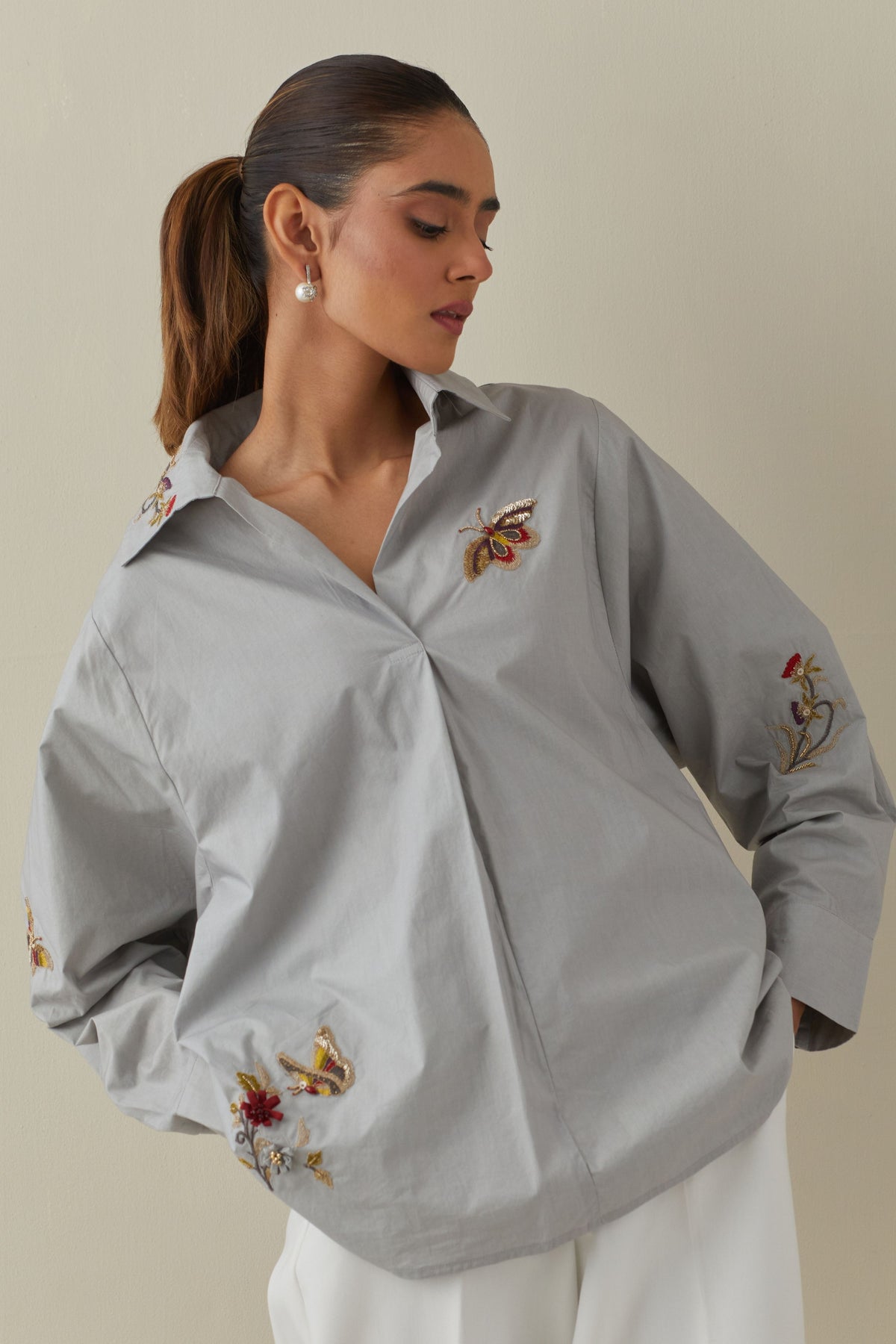 Nisha Grey Shirt