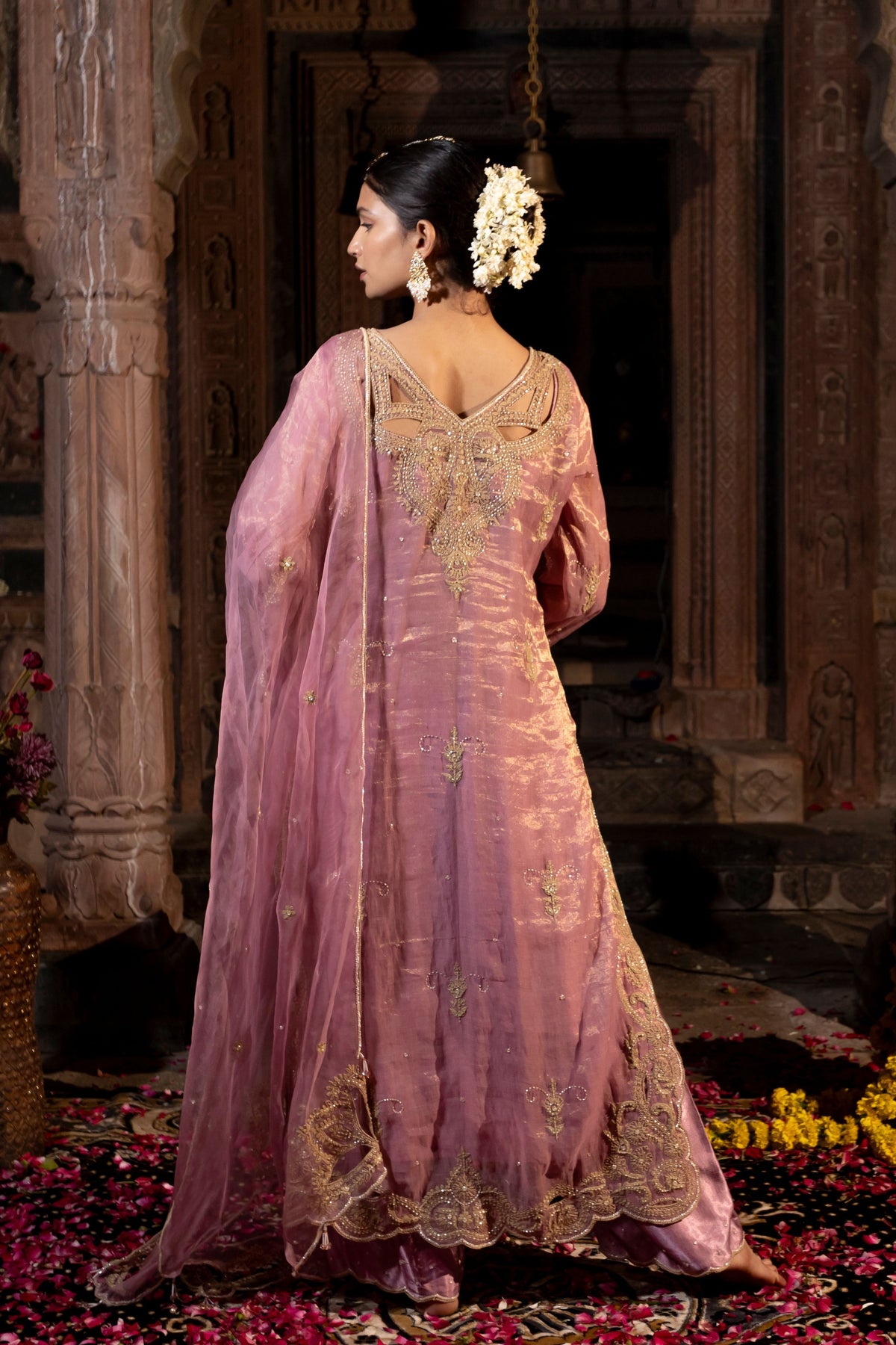 Pink Kurta Palazzo Set