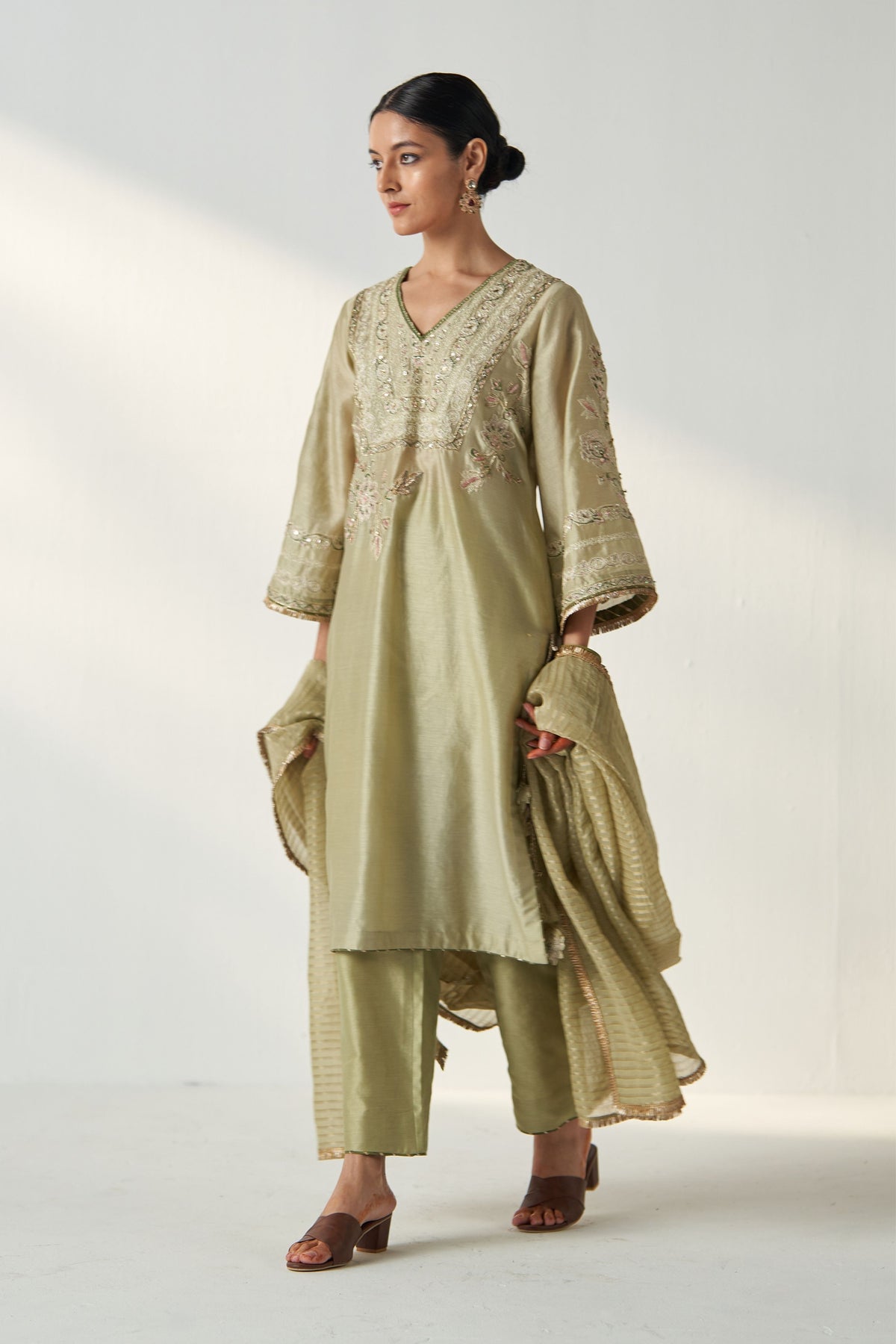 Roop Green Kurta Pant Set