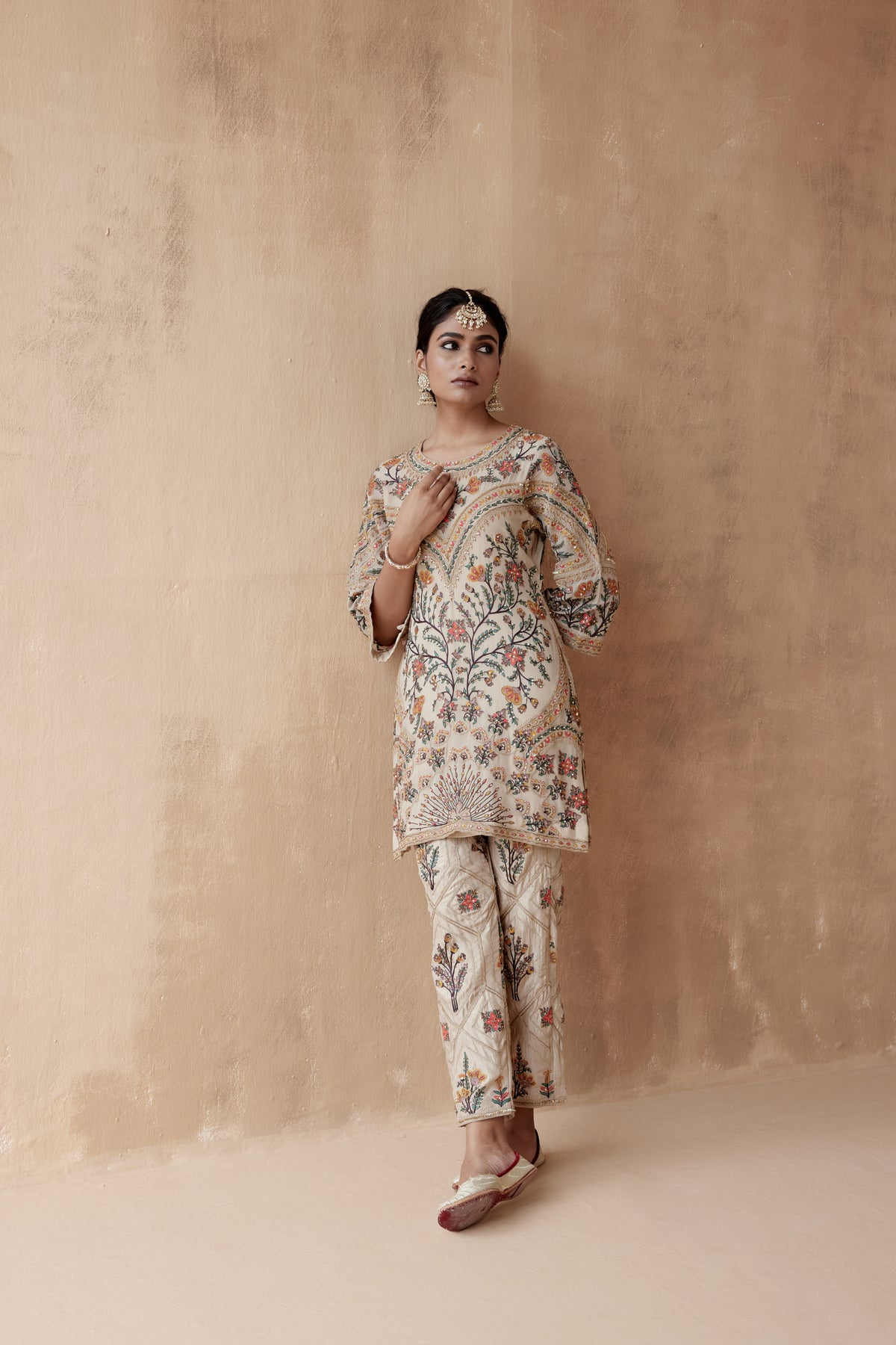 Floral Ivory Kurta Set