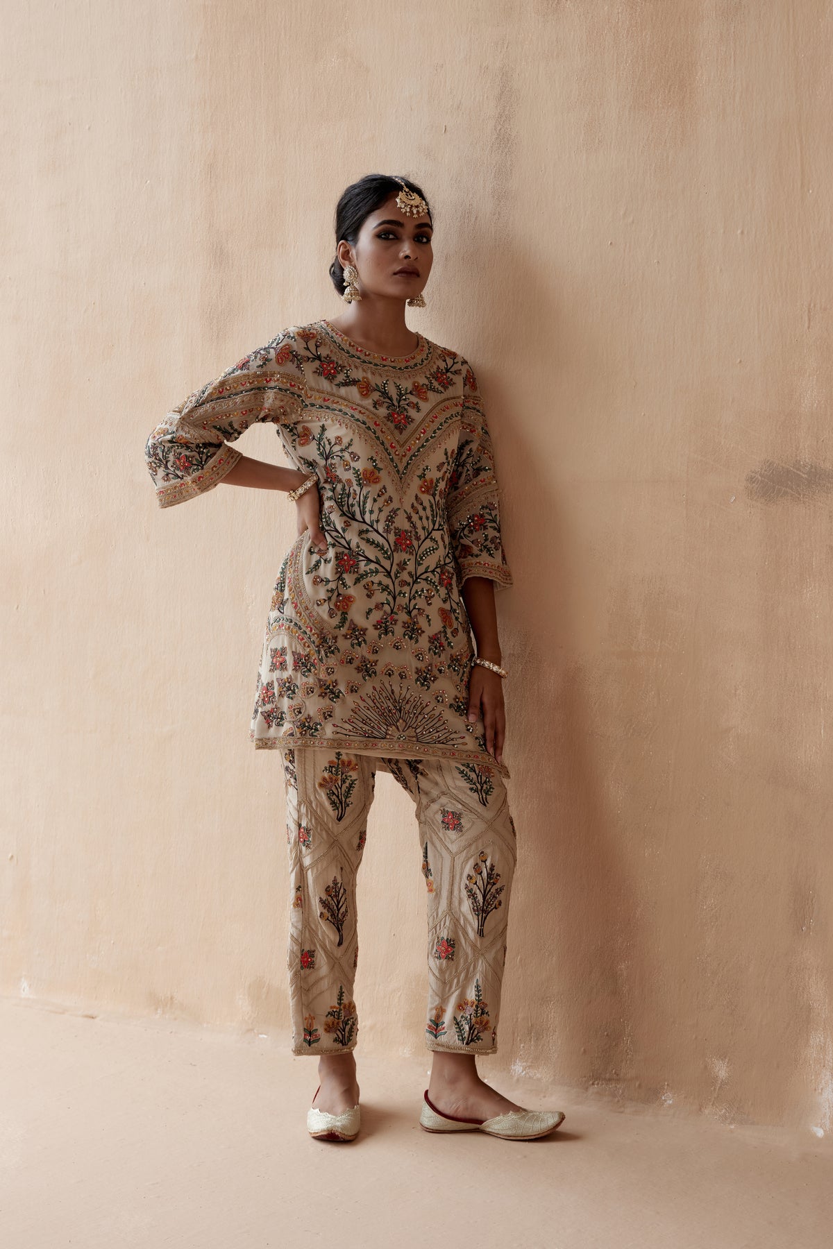 Floral Ivory Kurta Set