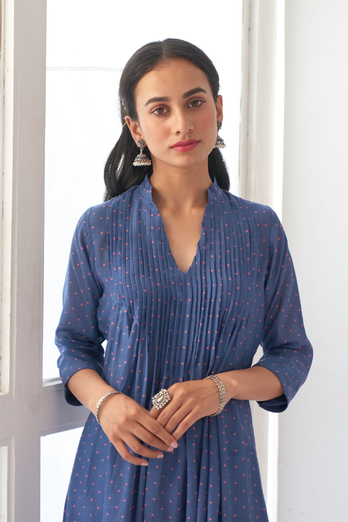 Blue Peony Kurta Palazzo