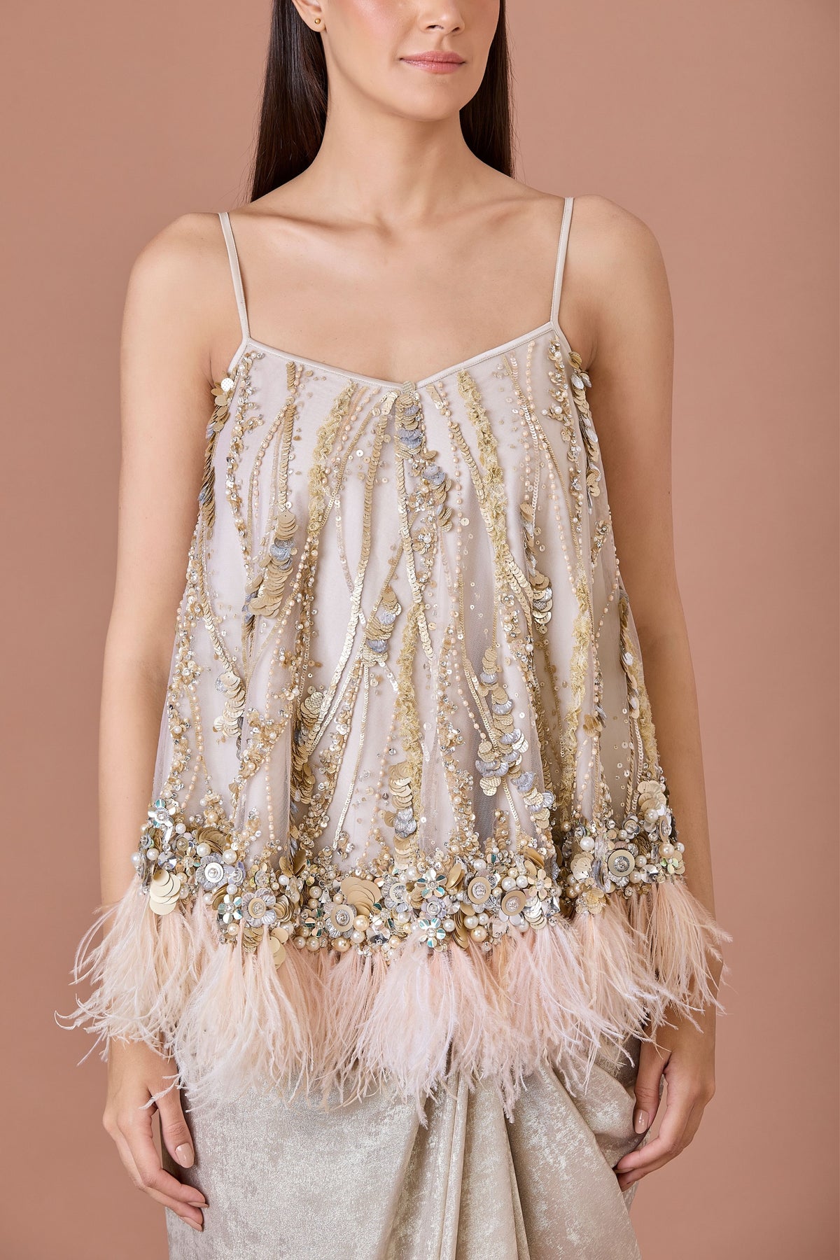 Champagne Sequins Camisole