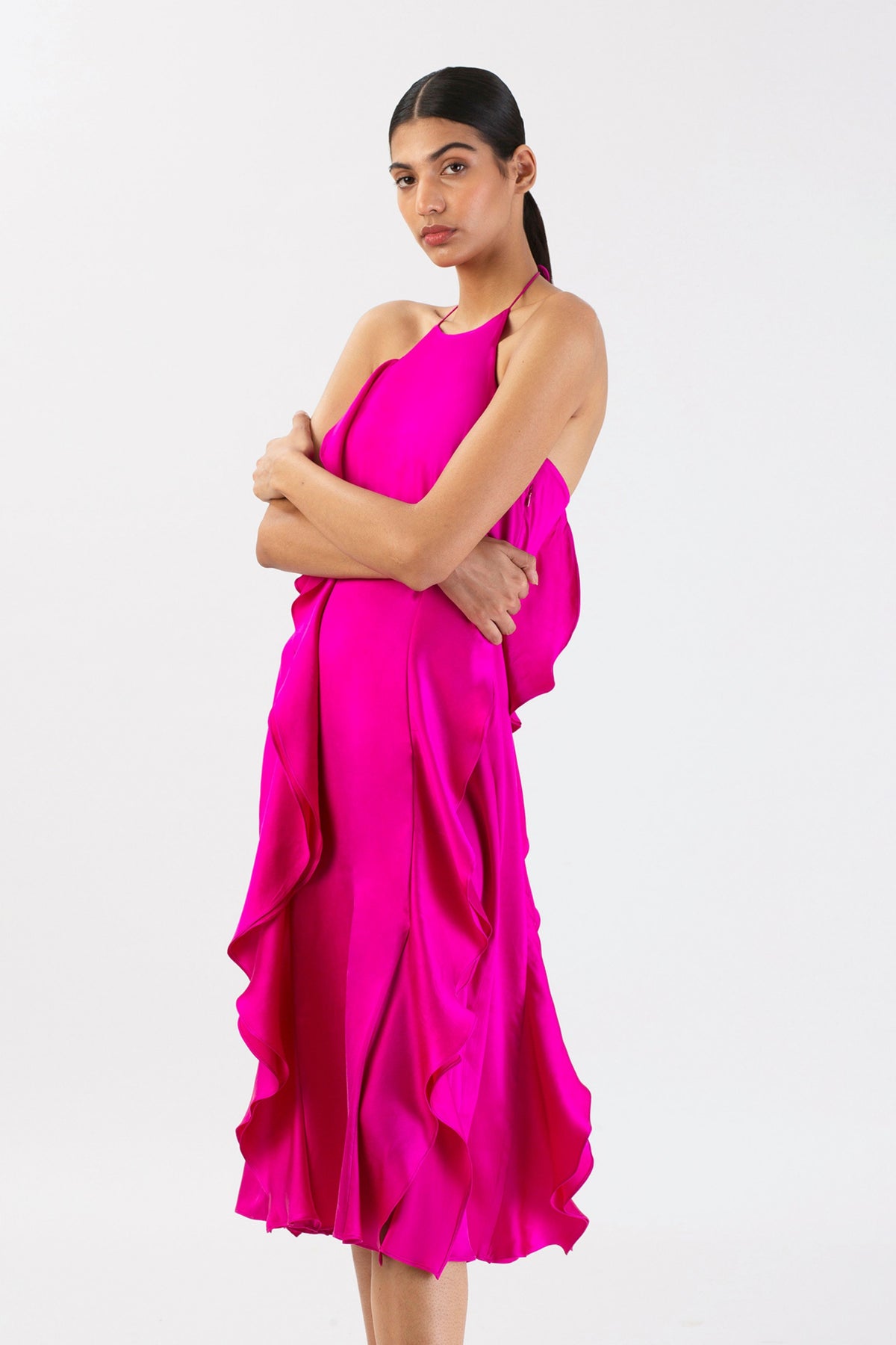 Fuchsia Dusk Waterfall Dress