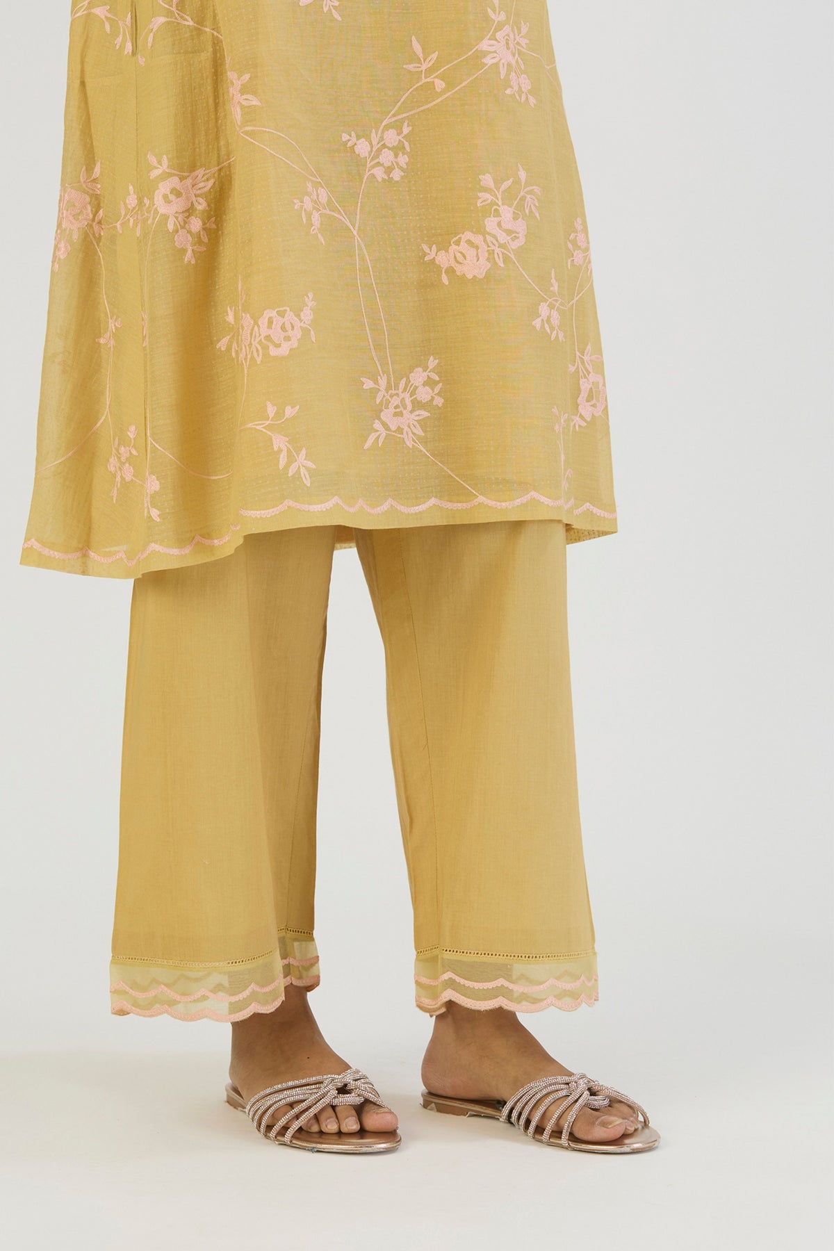 Yellow Bela Kurta and Pant