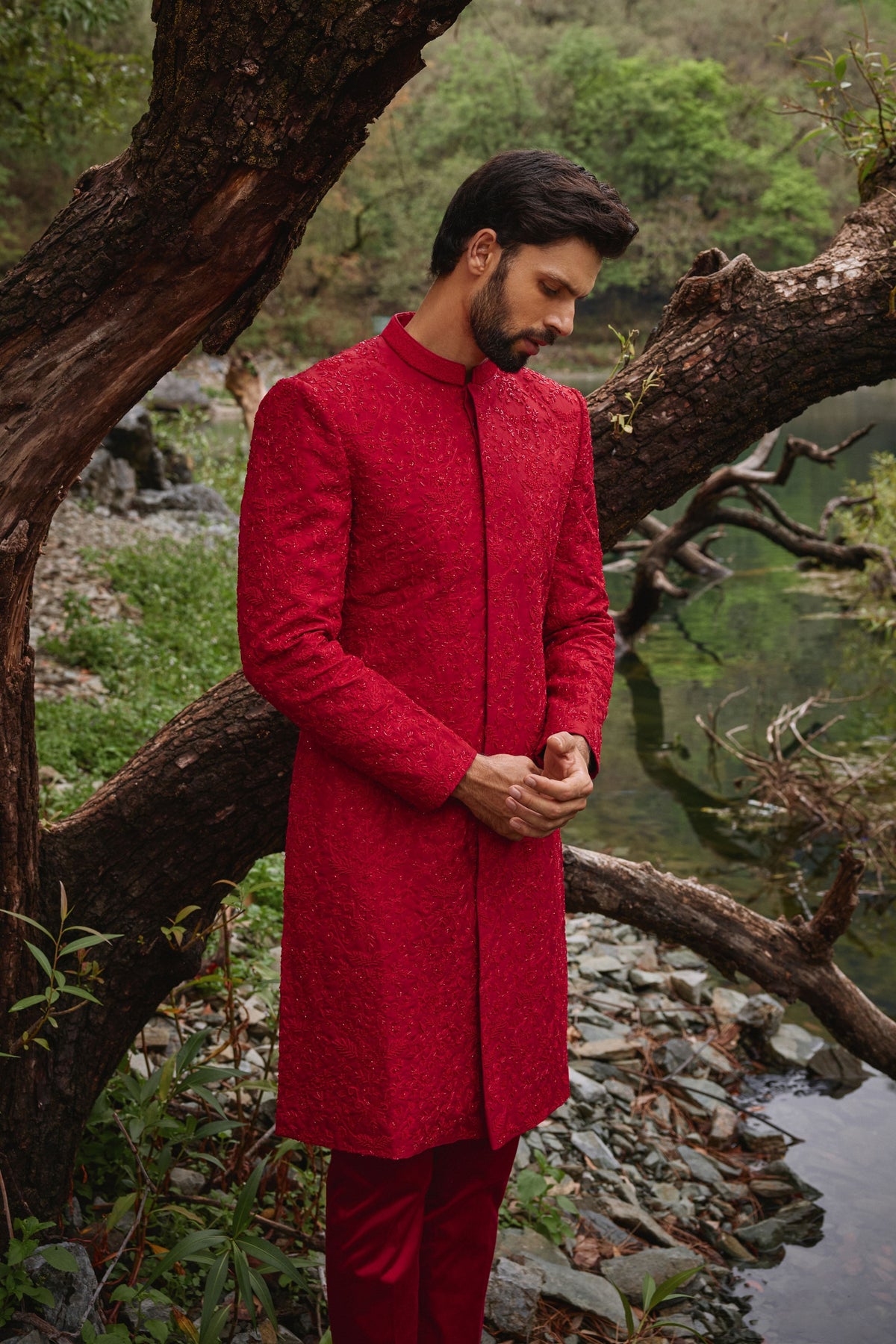 Scarlet Sherwani Set