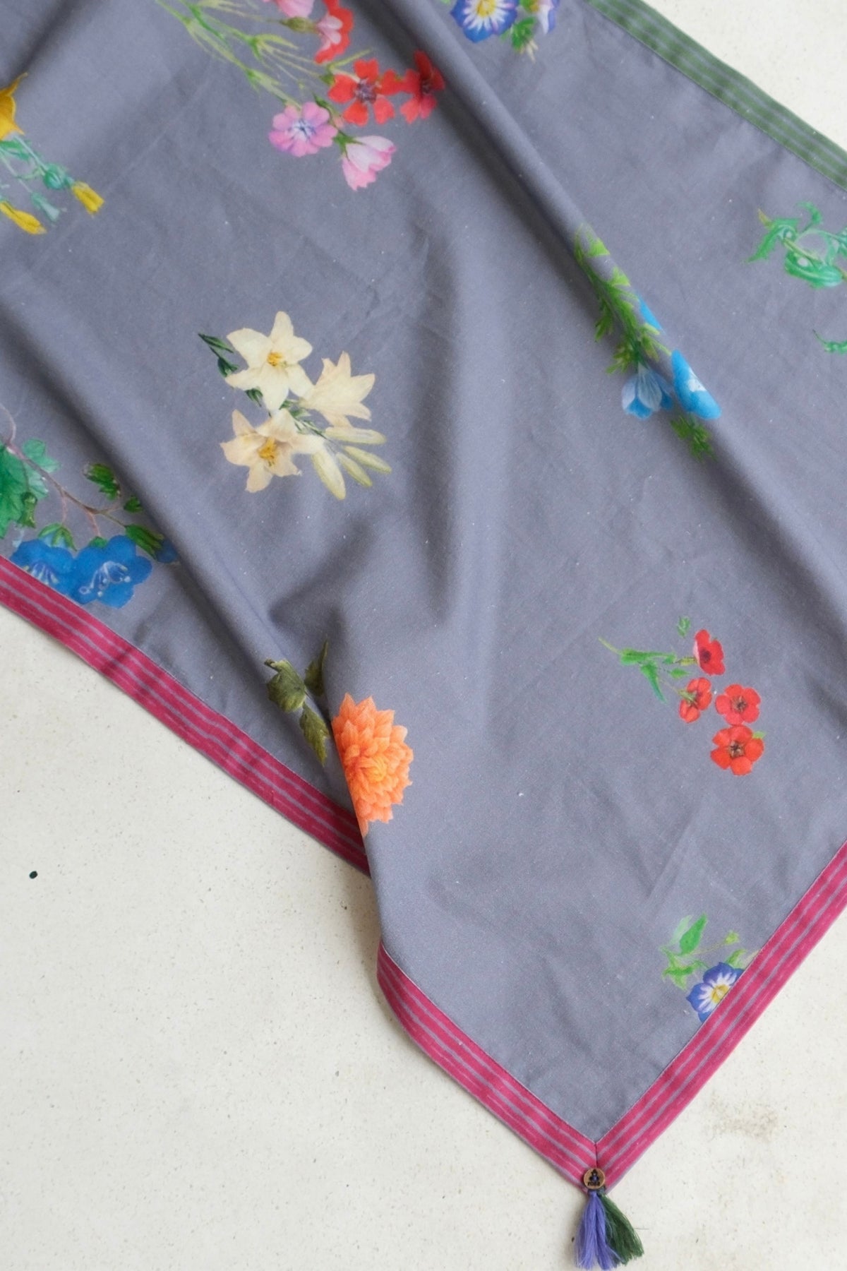 Marigold Periwinkle Stole