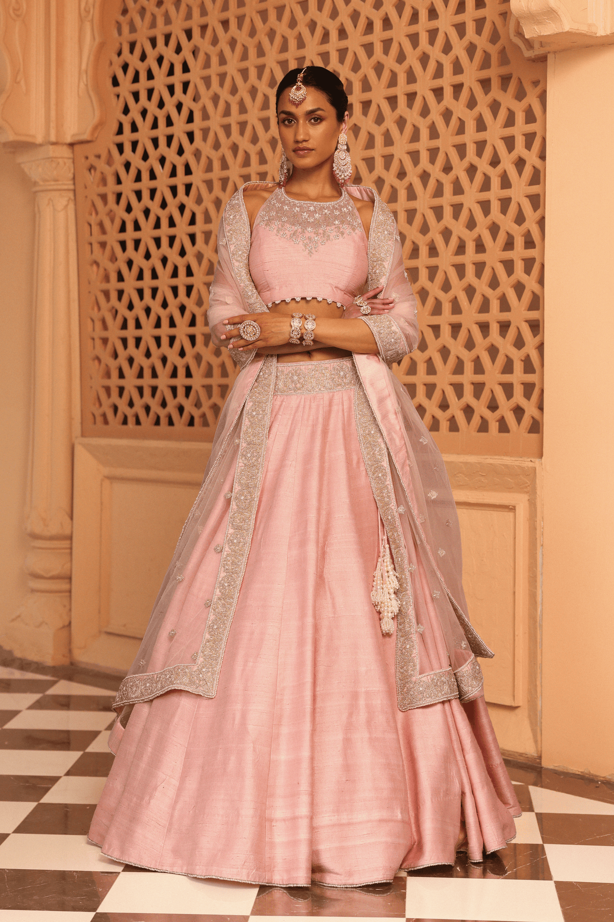 Humeyra Rosepink Lehenga Set