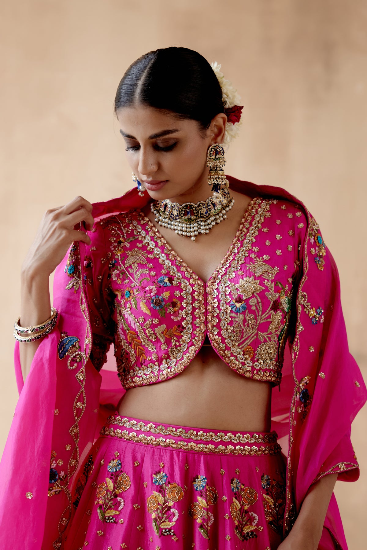 Hot Pink Lehenga Set