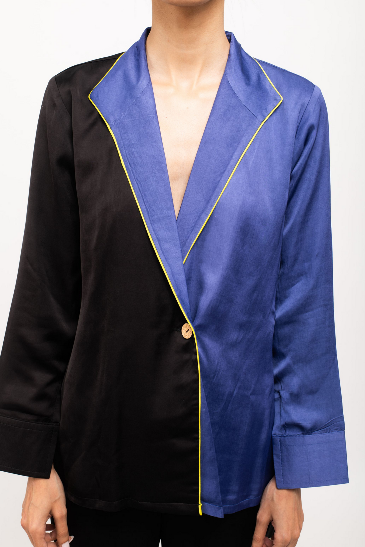 Black and Blue Blazer Set