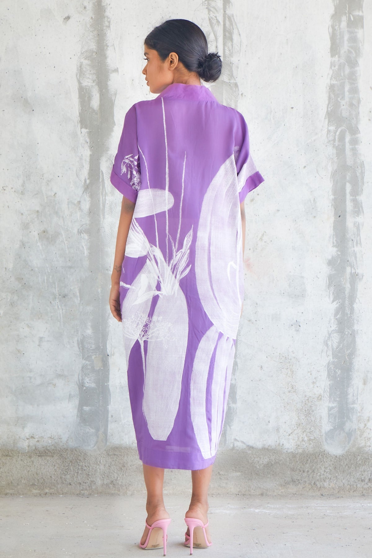 Botanic Purple Shift Dress