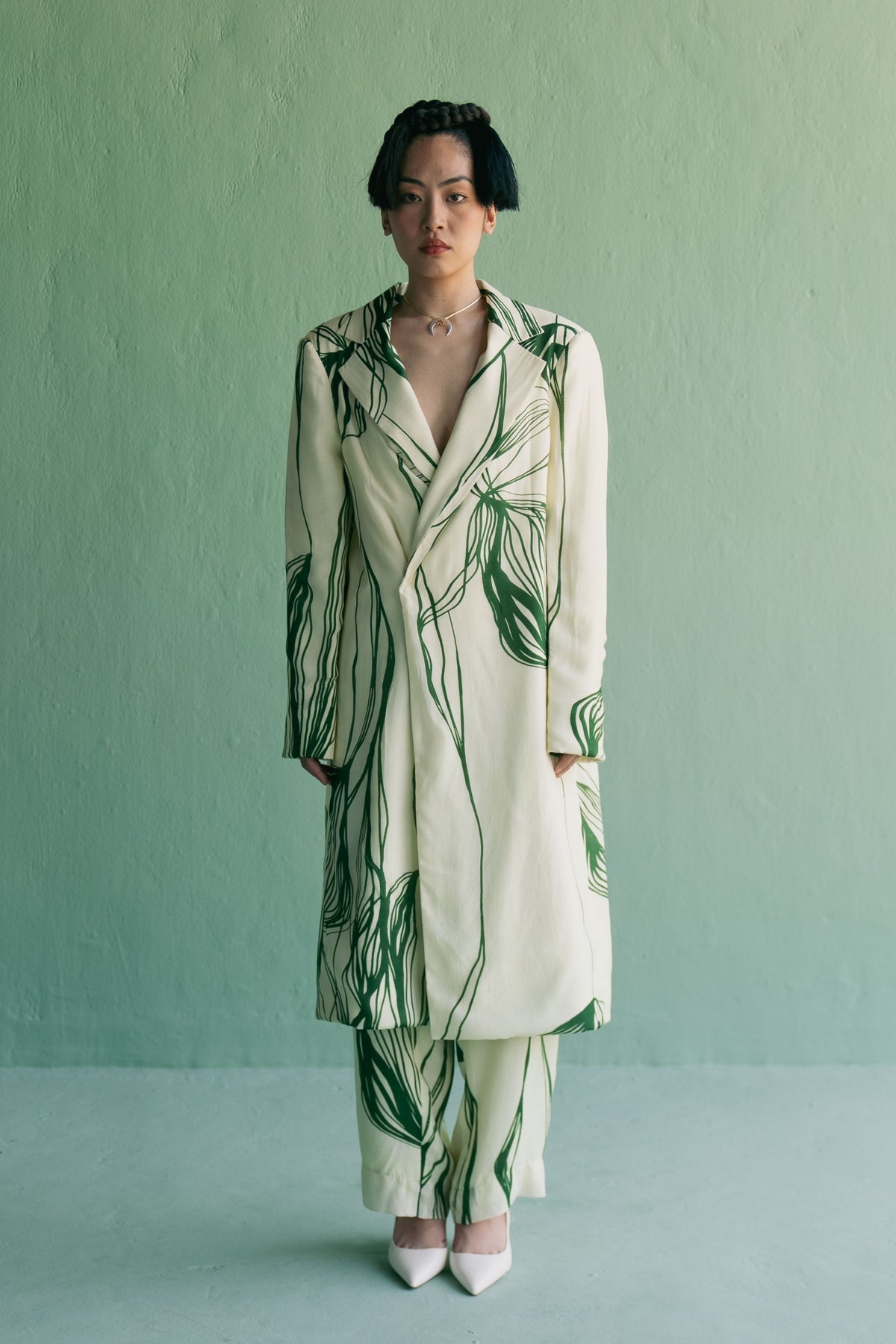 Green Lines Trench Set