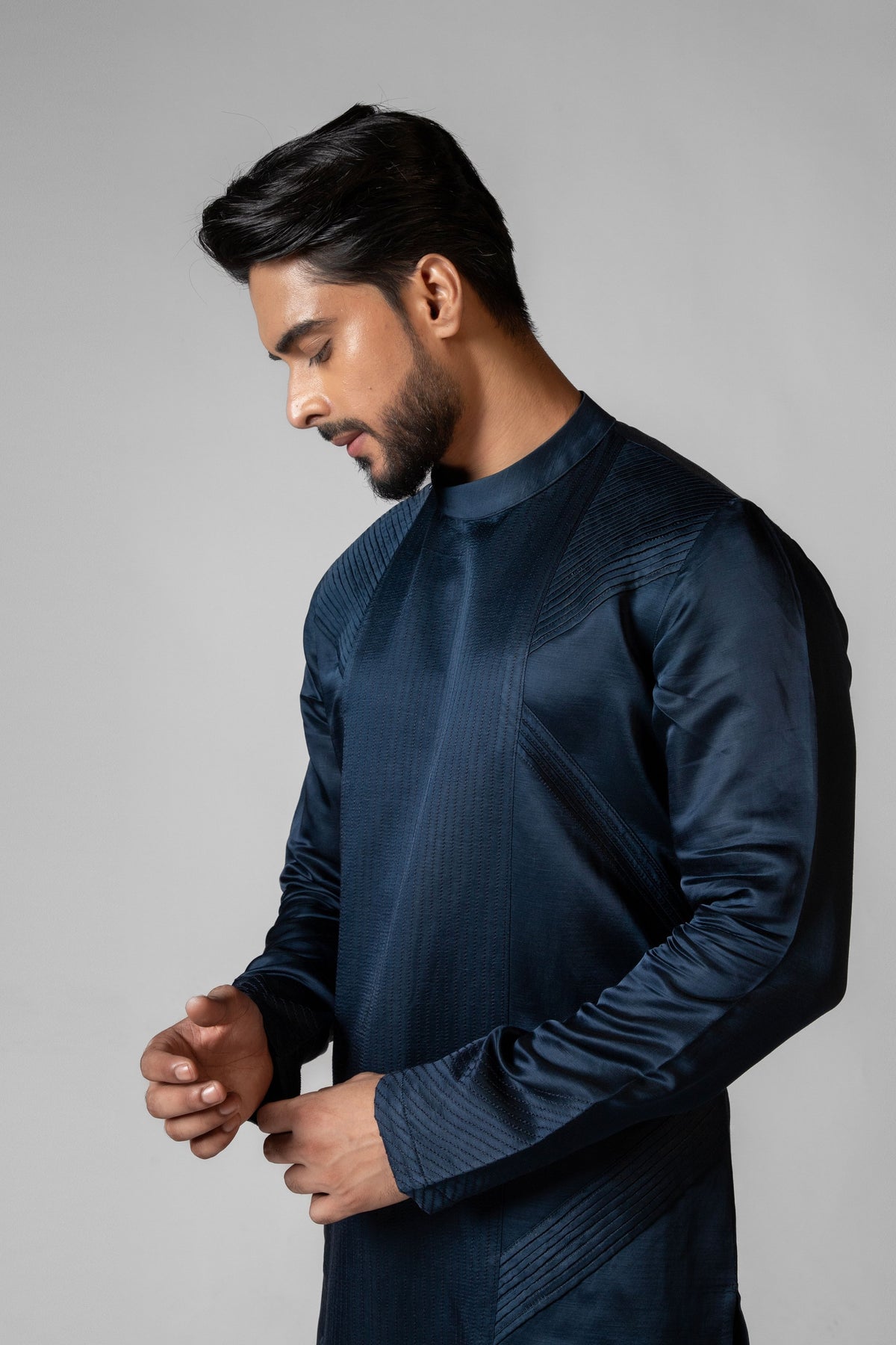 Navy Blue Kurta Set