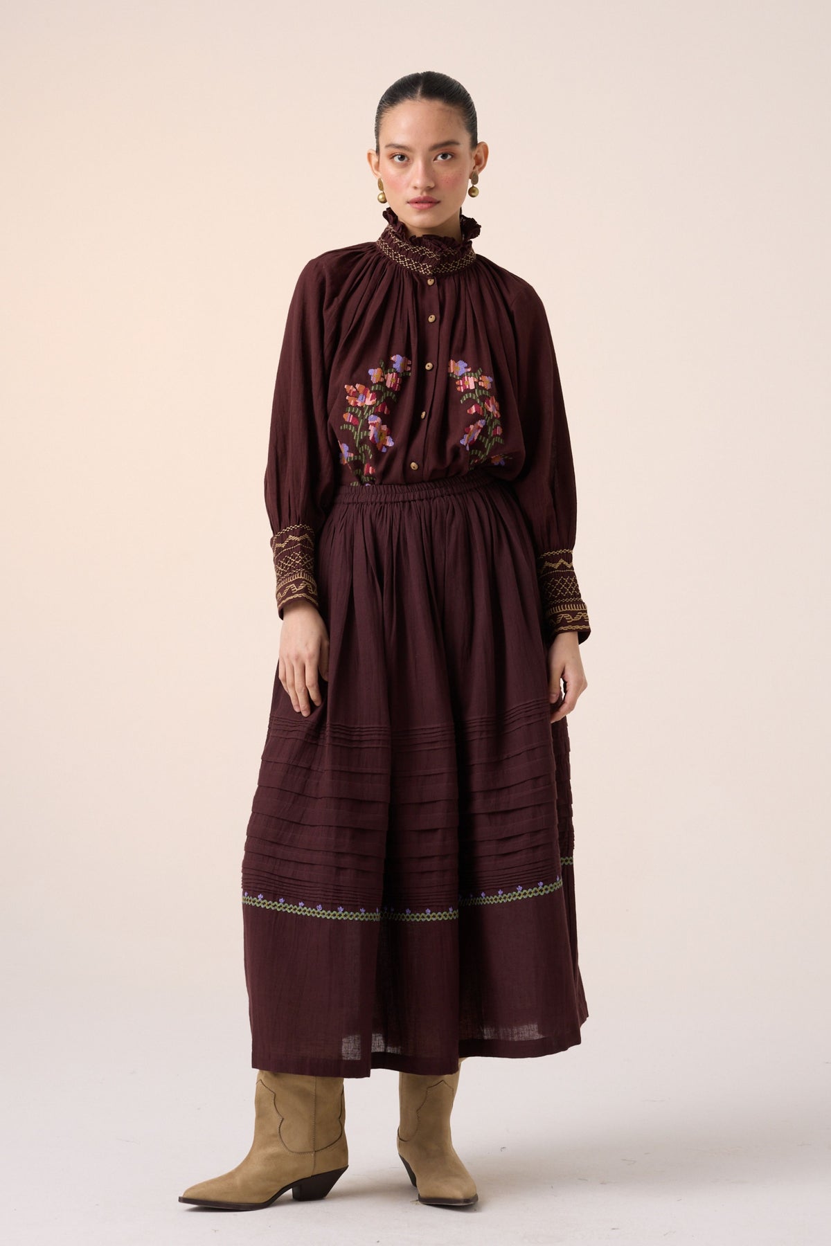 Farmer Maroon Co-ord Set