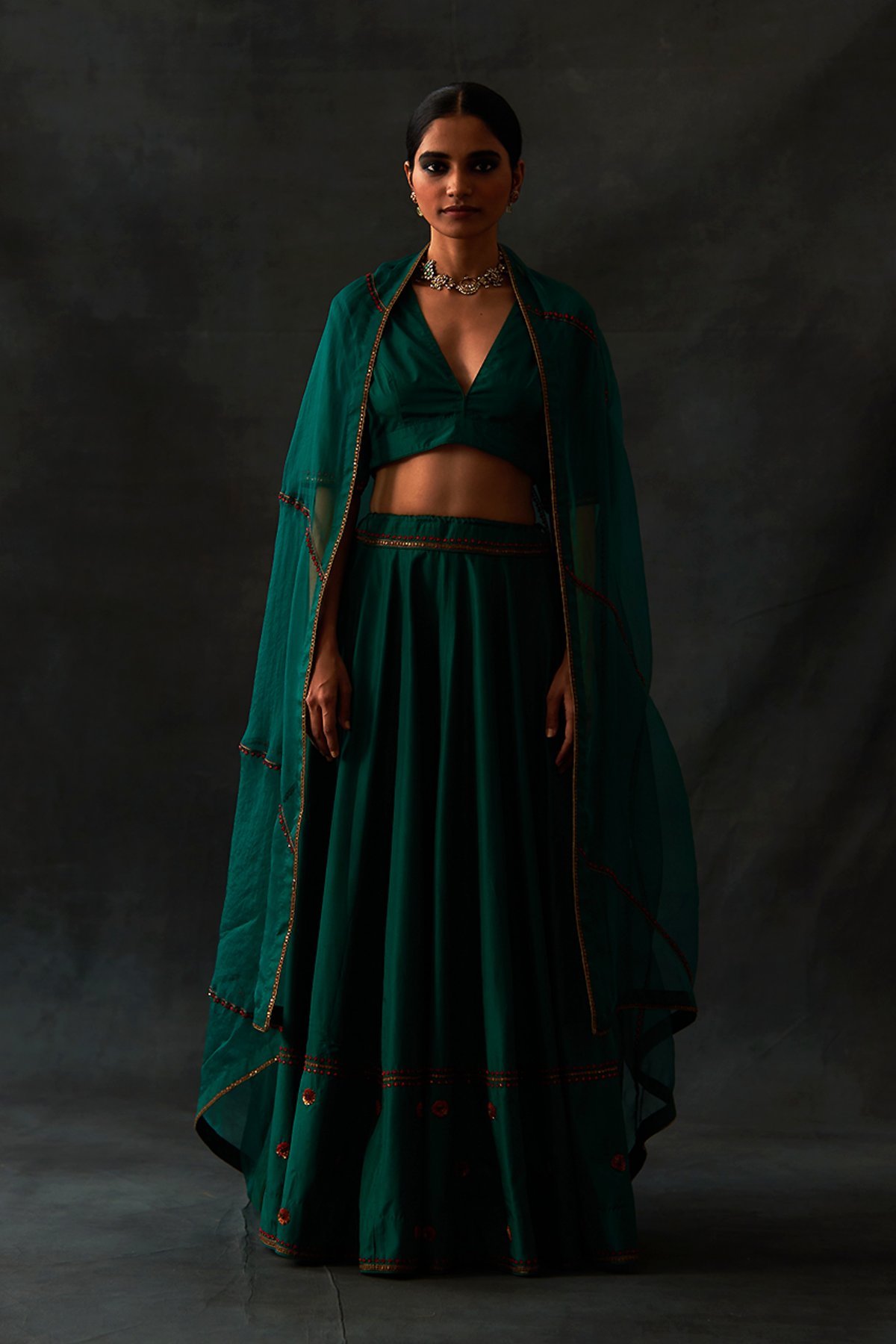 Emerald Lehenga Set