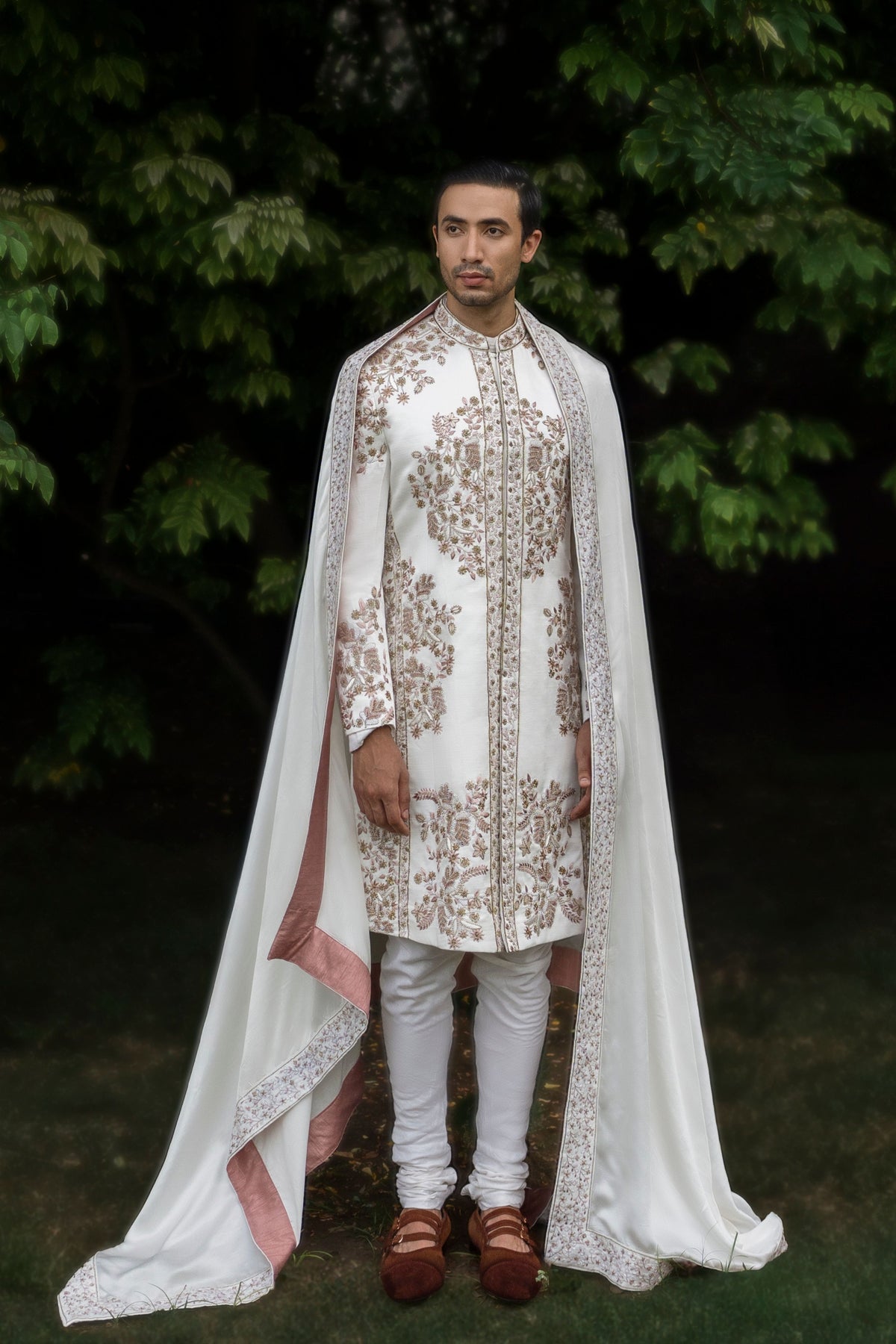 Ivory Fleur Sherwani Set