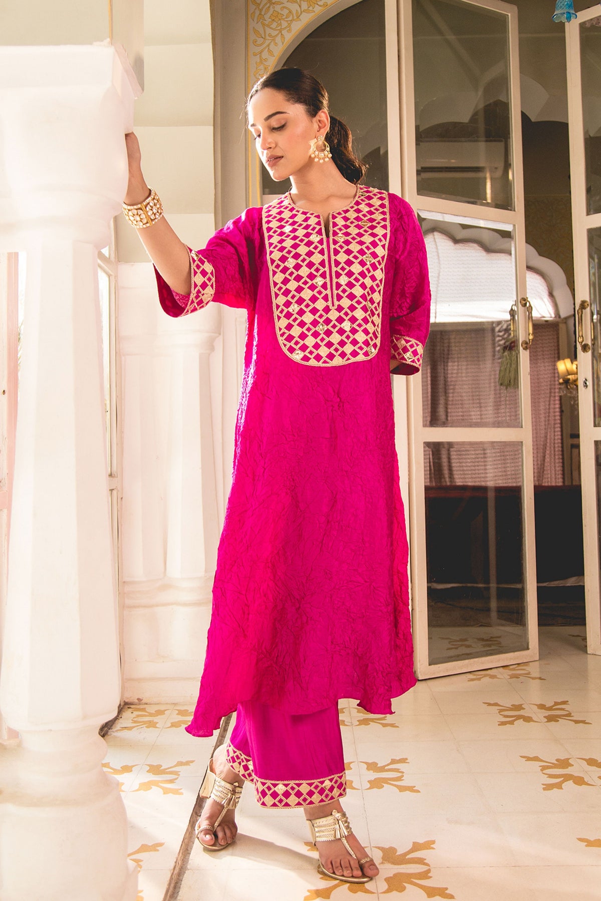 Magenta Kaftan Set