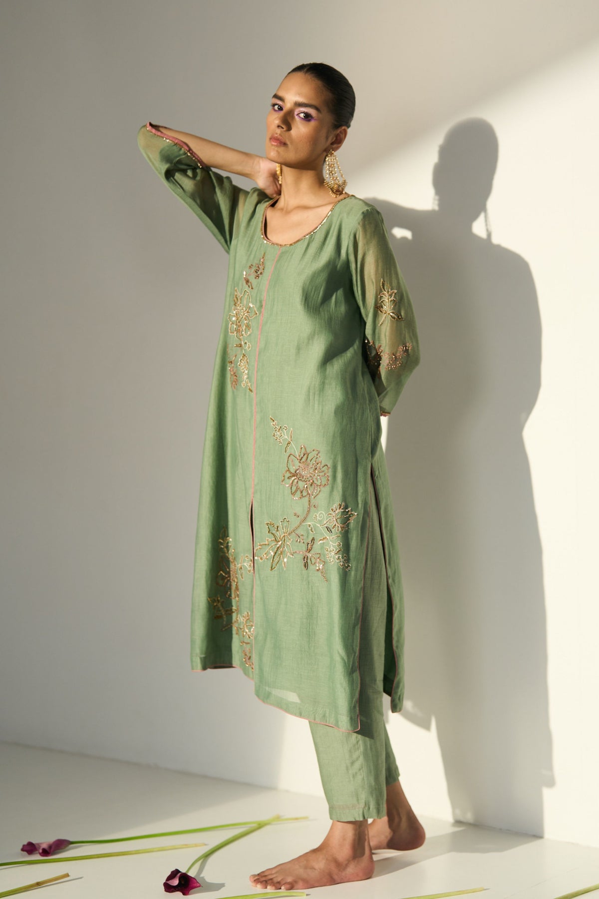 Green Balori Kurta