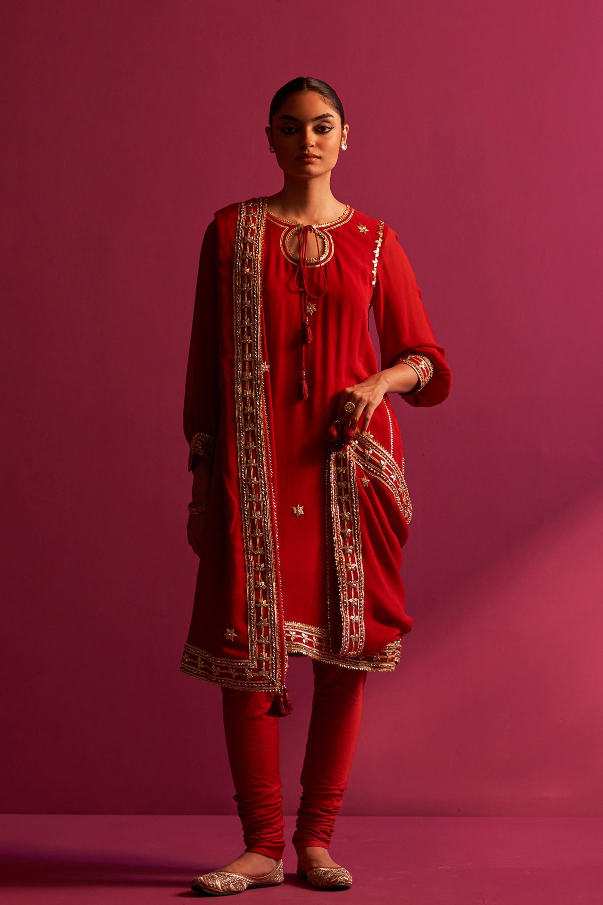 Zahira Kurta Set In Maroon