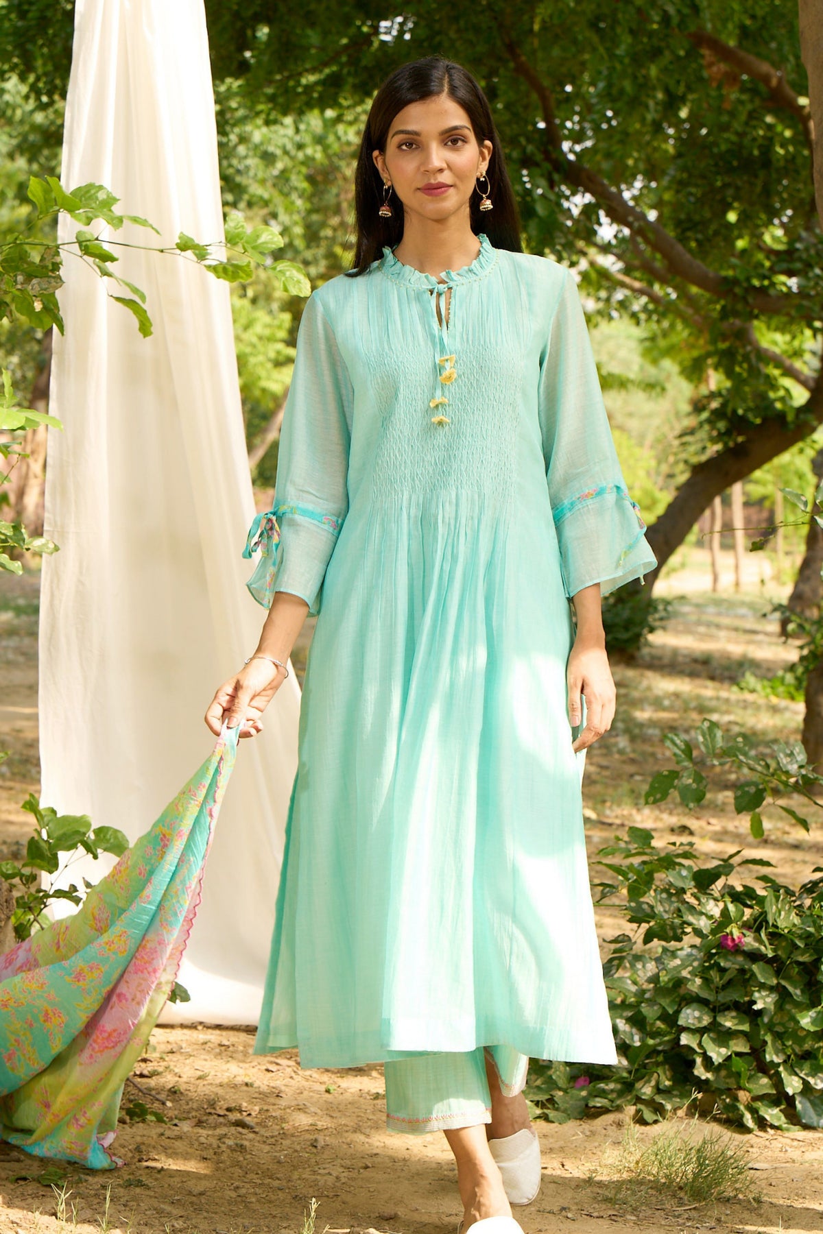 Turquoise Kurta Set