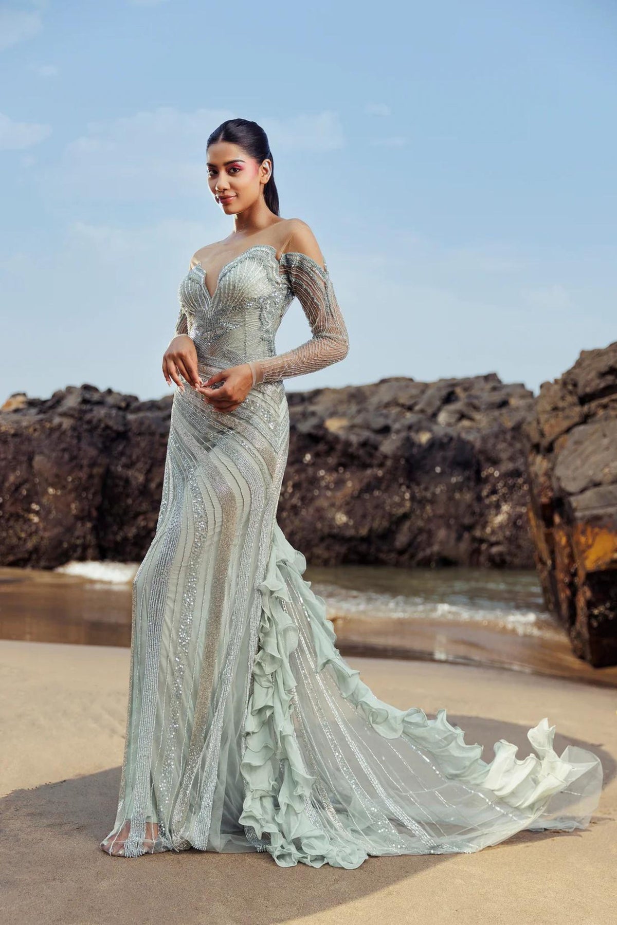 Off Shoulder Underwater Gown