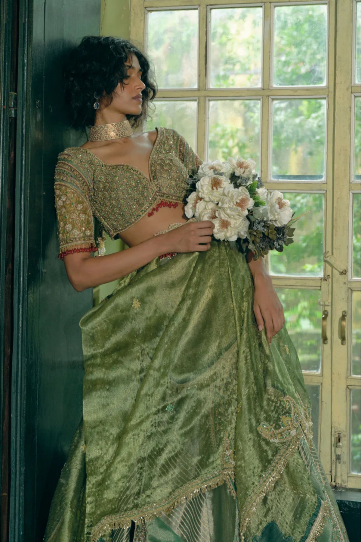 Emerald Green Lehenga Set