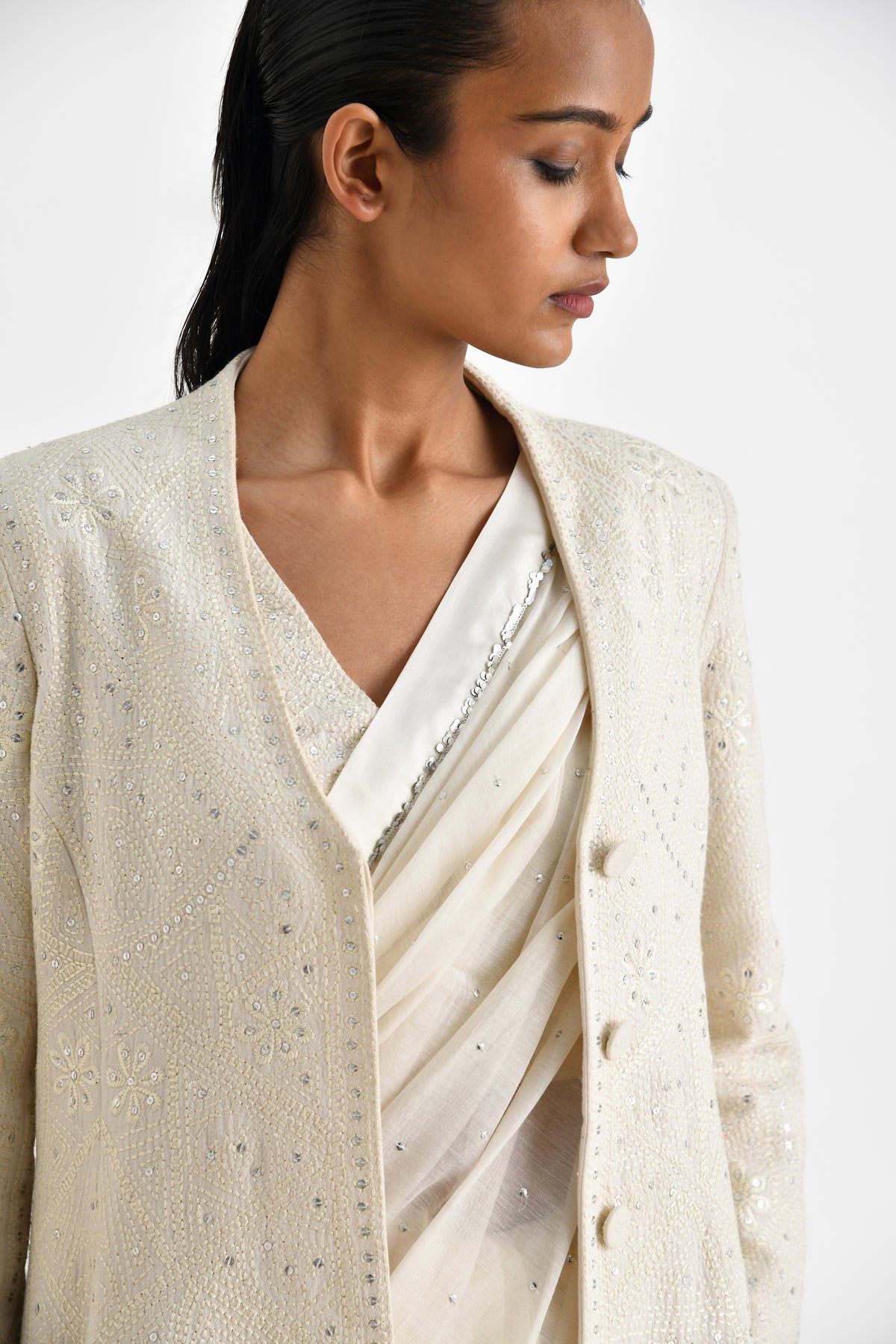 Opatija Embroidered Long Jacket