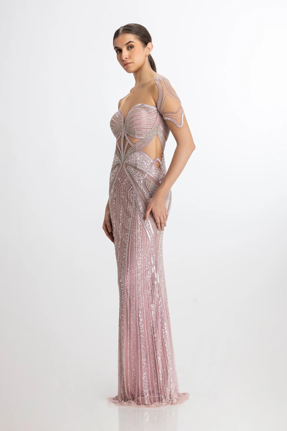 Fresh pink cut-out gown