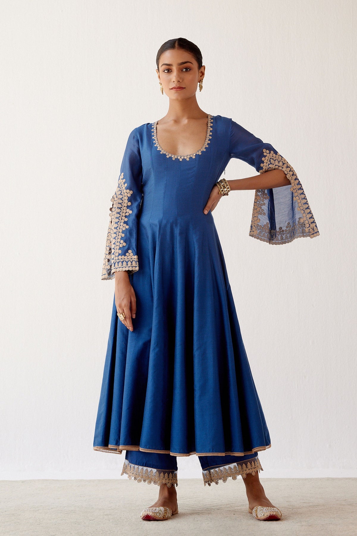 Blue Dori Embroidered Anarkali Set