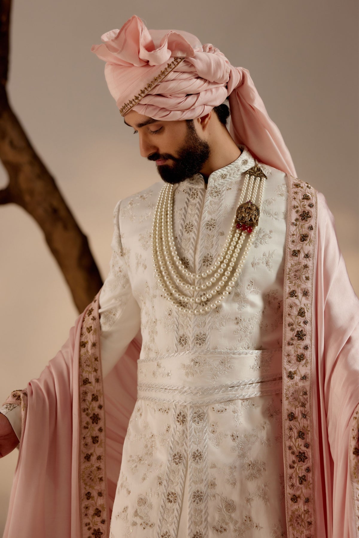 Gardenia Pink Sherwani Set