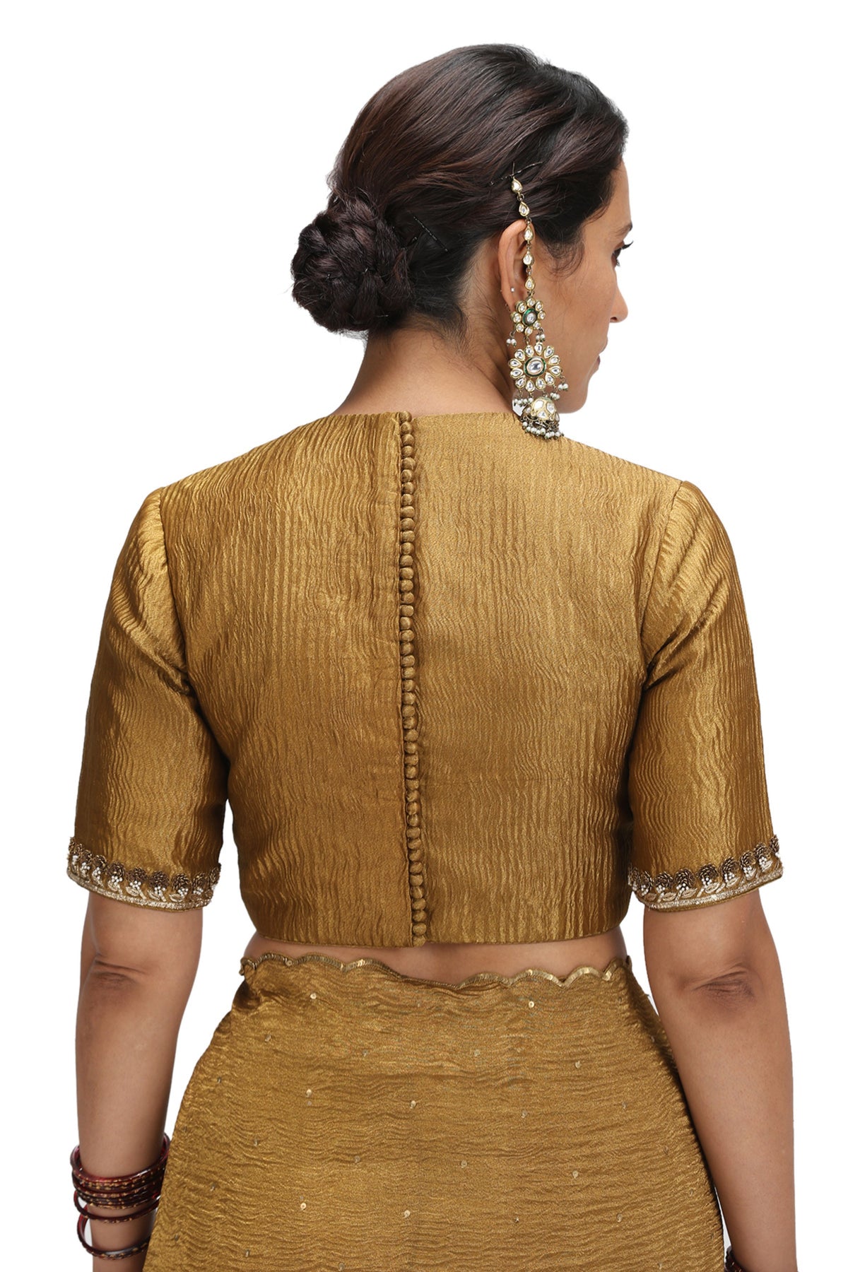 Adhishwari Old Gold Saree Set