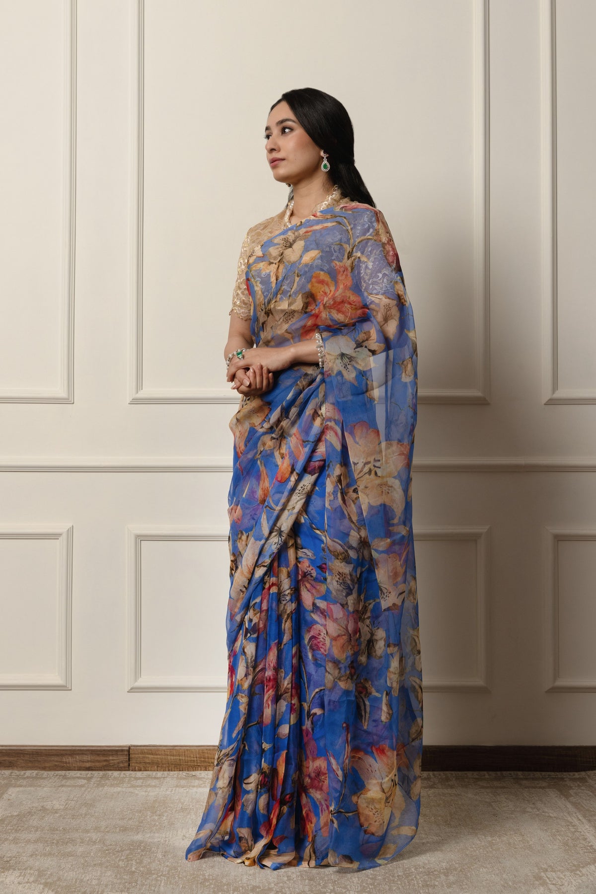 Ourmila Printed French Chiffon Saree