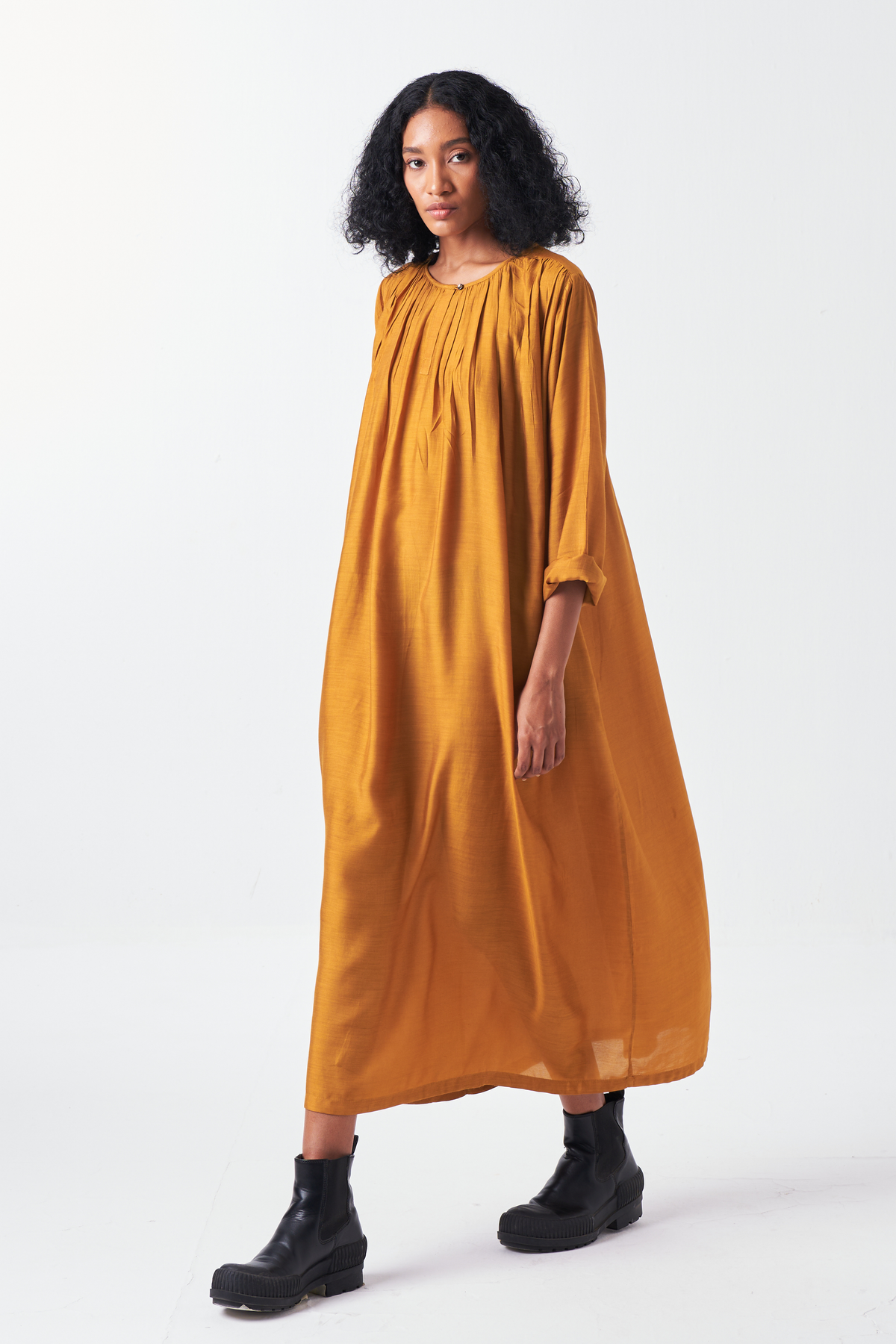 Gather Neck Dress