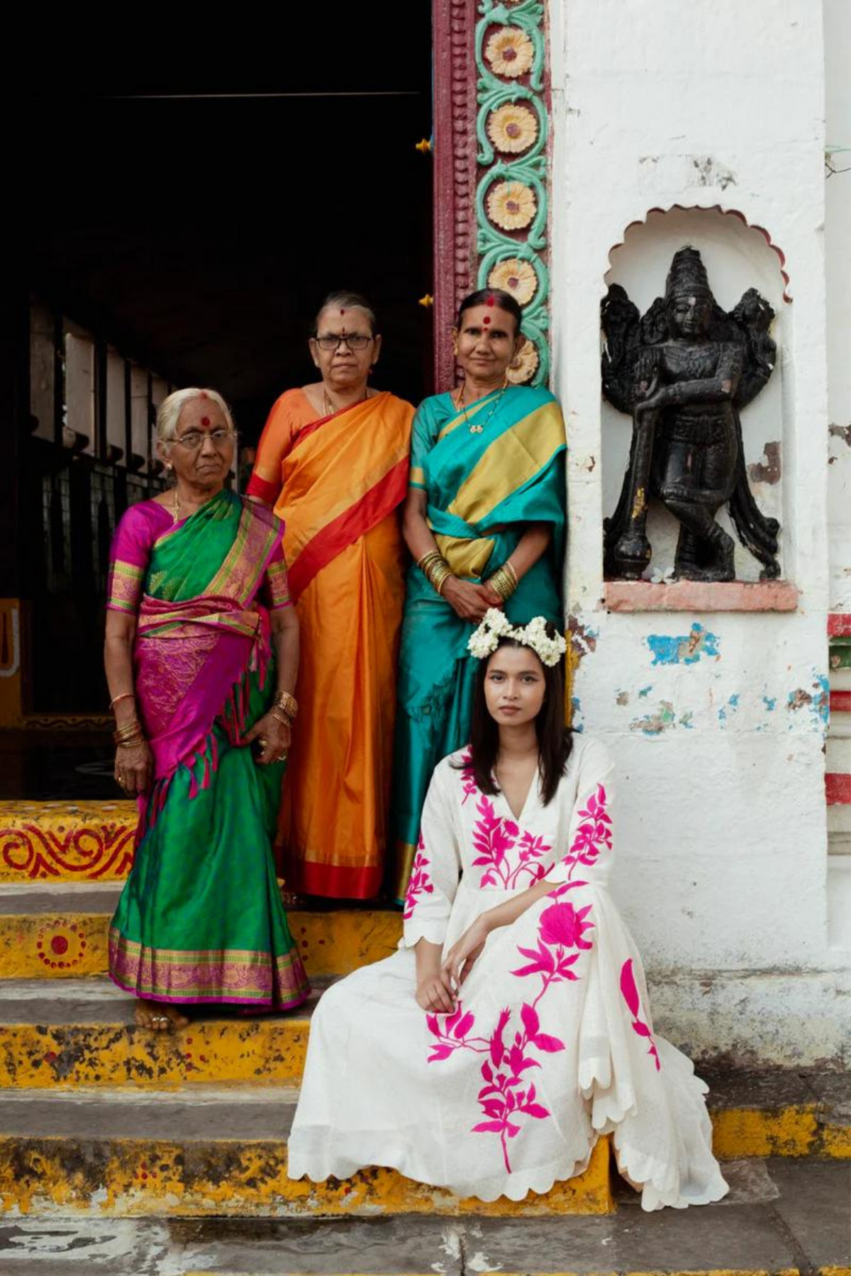 Ivory Kali Kurta Set